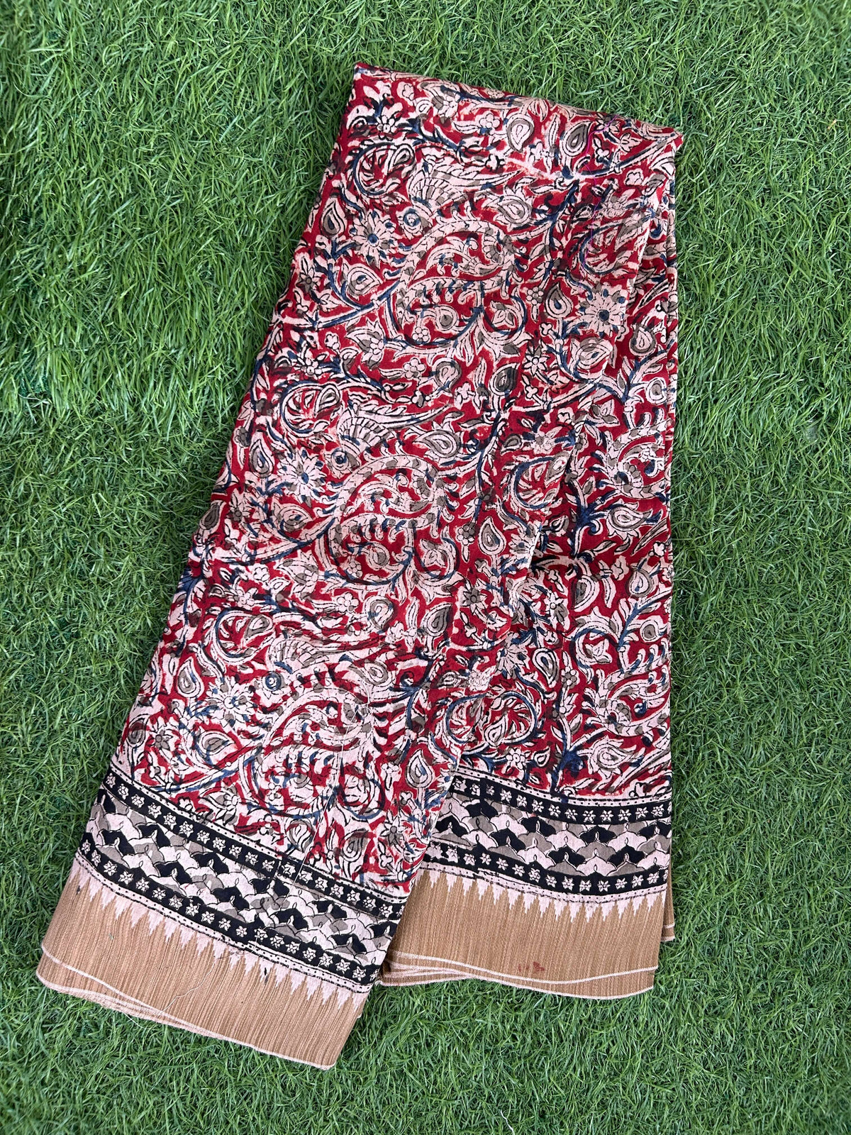 Kalamkari Chanderi Silk Saree-KCHAN-M201