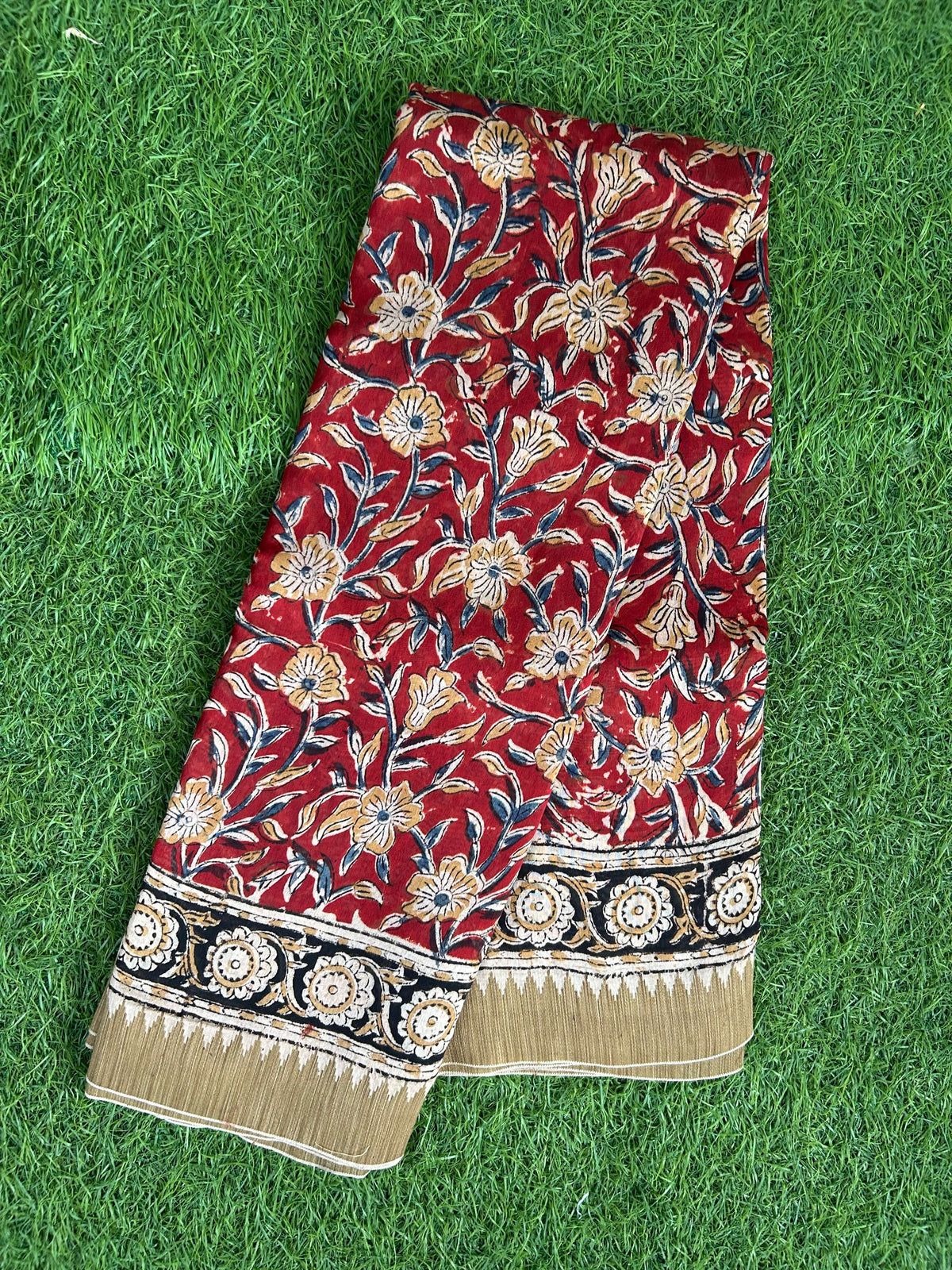 Kalamkari Chanderi Silk Saree-KCHAN-M192