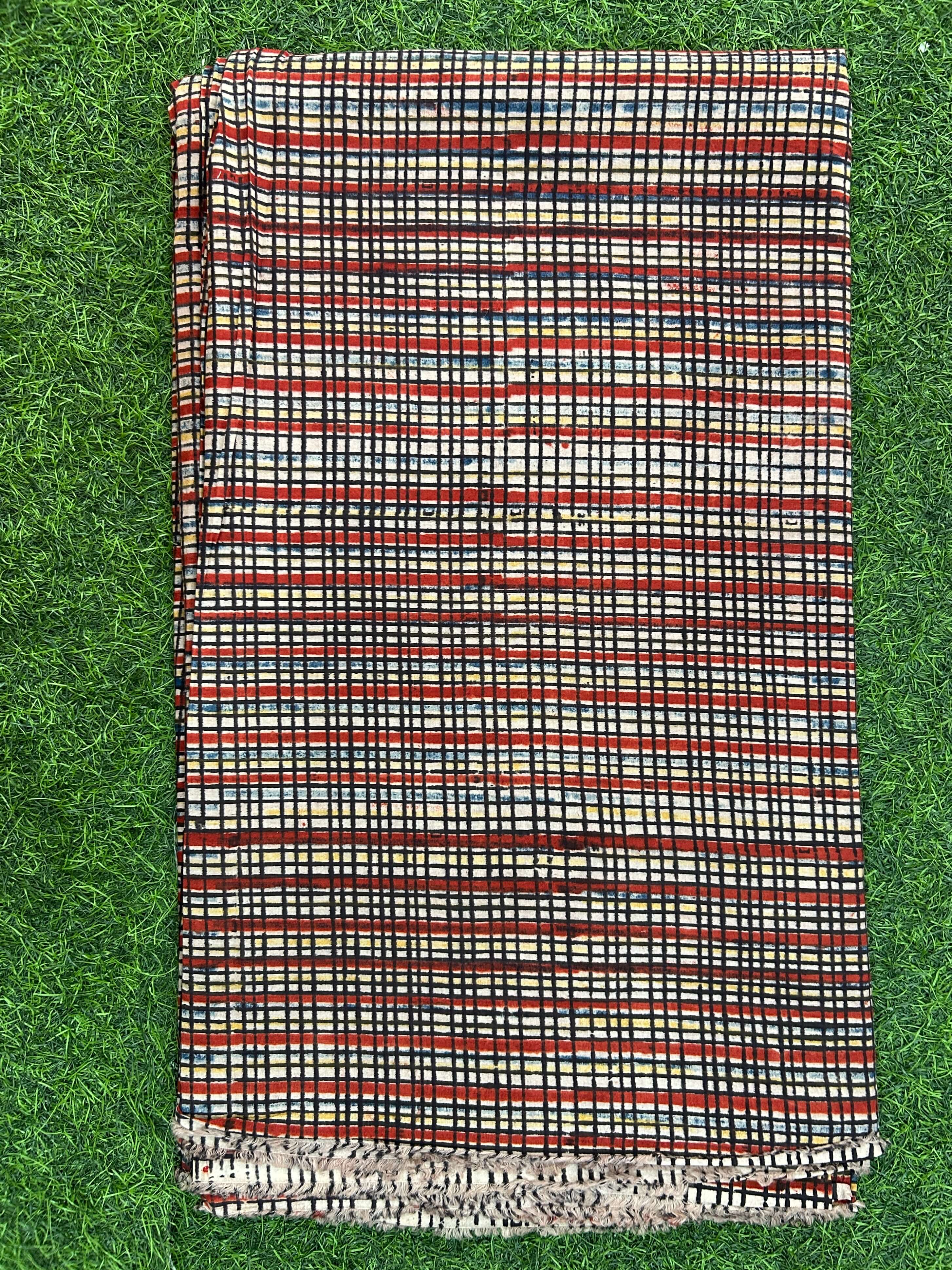 Kalamkari Block Printed Cotton Fabric - HBP-B030