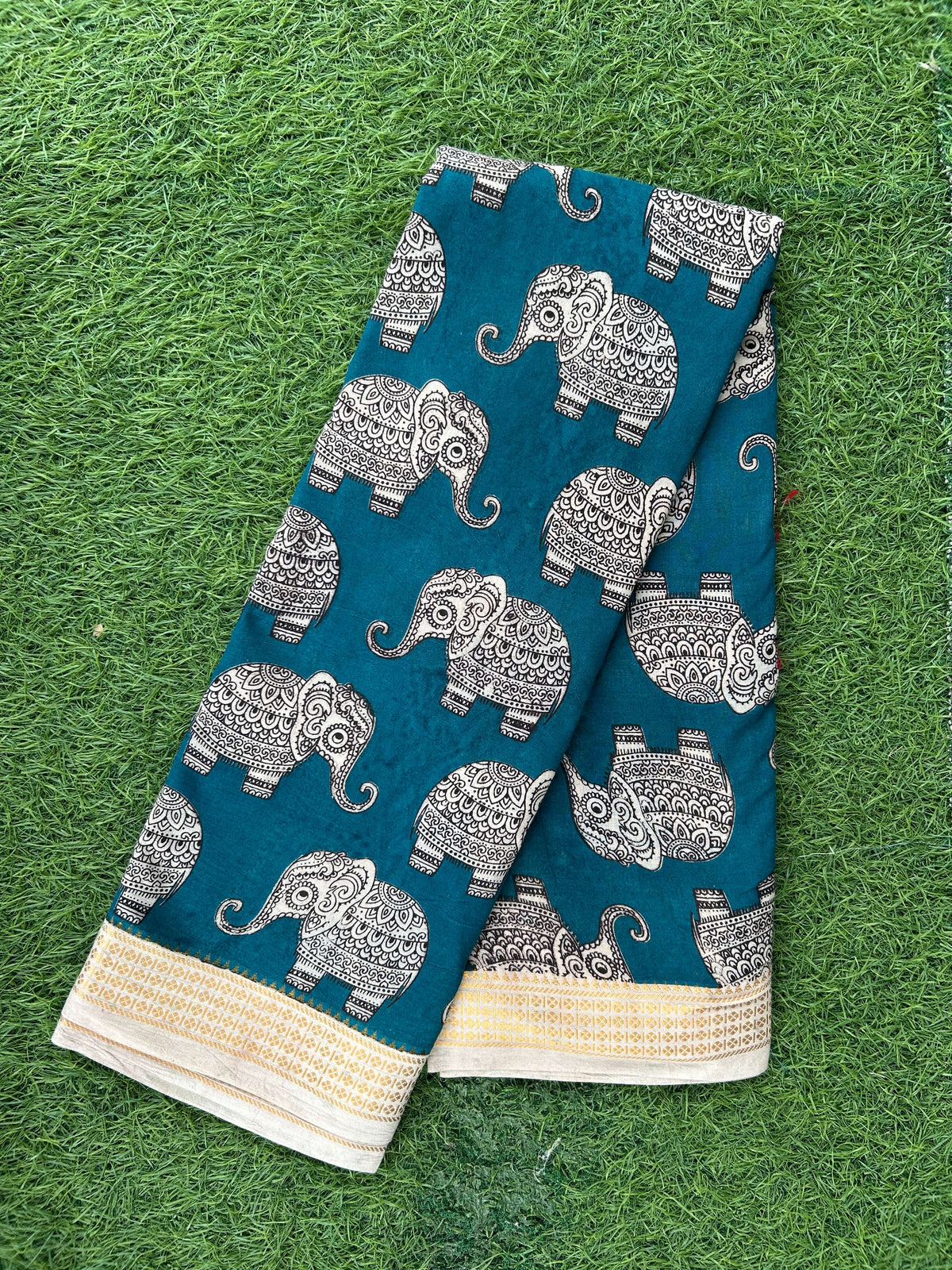 Kalamkari Cotton Zari Border Saree-KZB-BP-M016