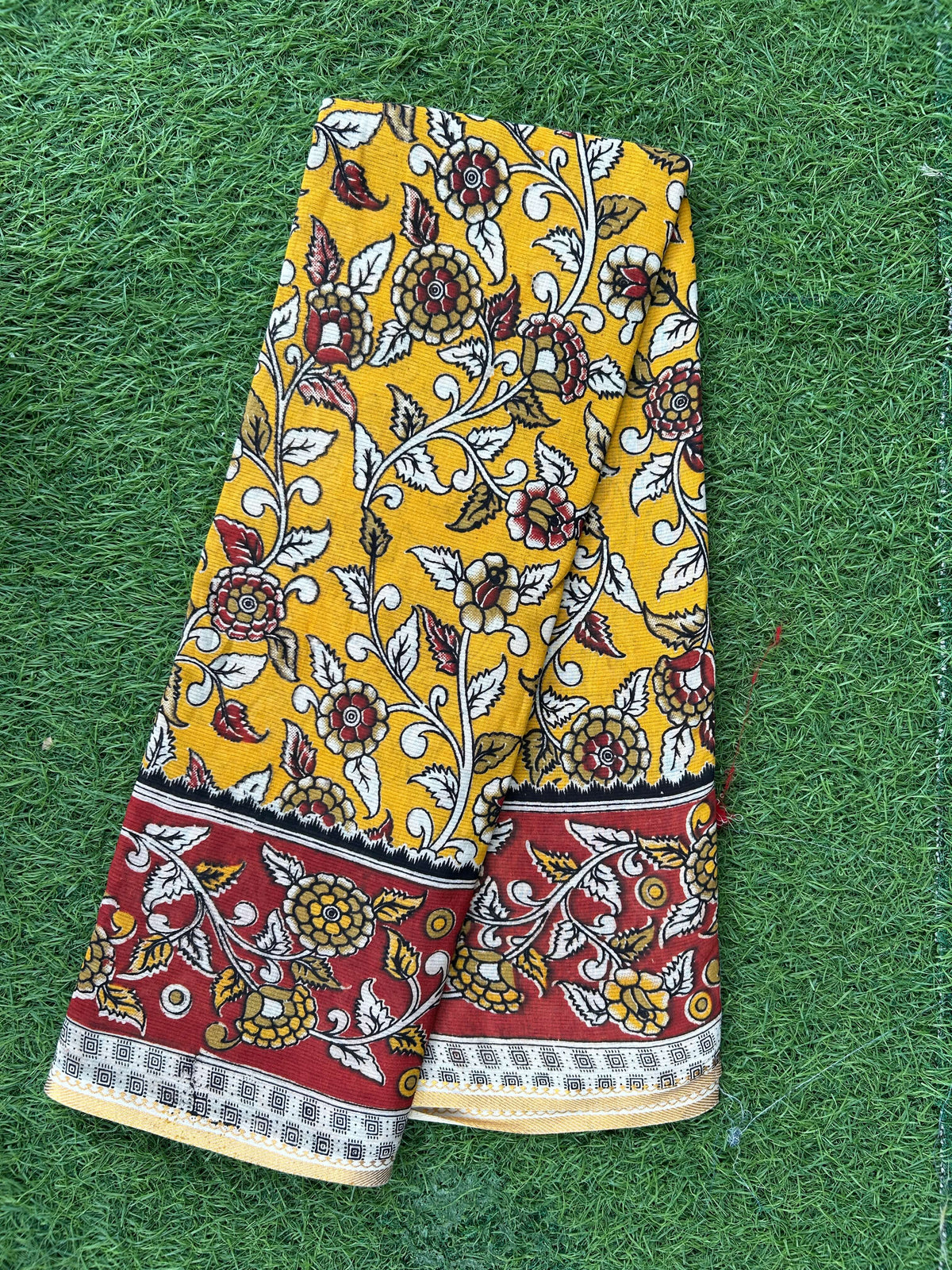 Kalamkari Cotton Zari Border Saree-KZB-BP-M017