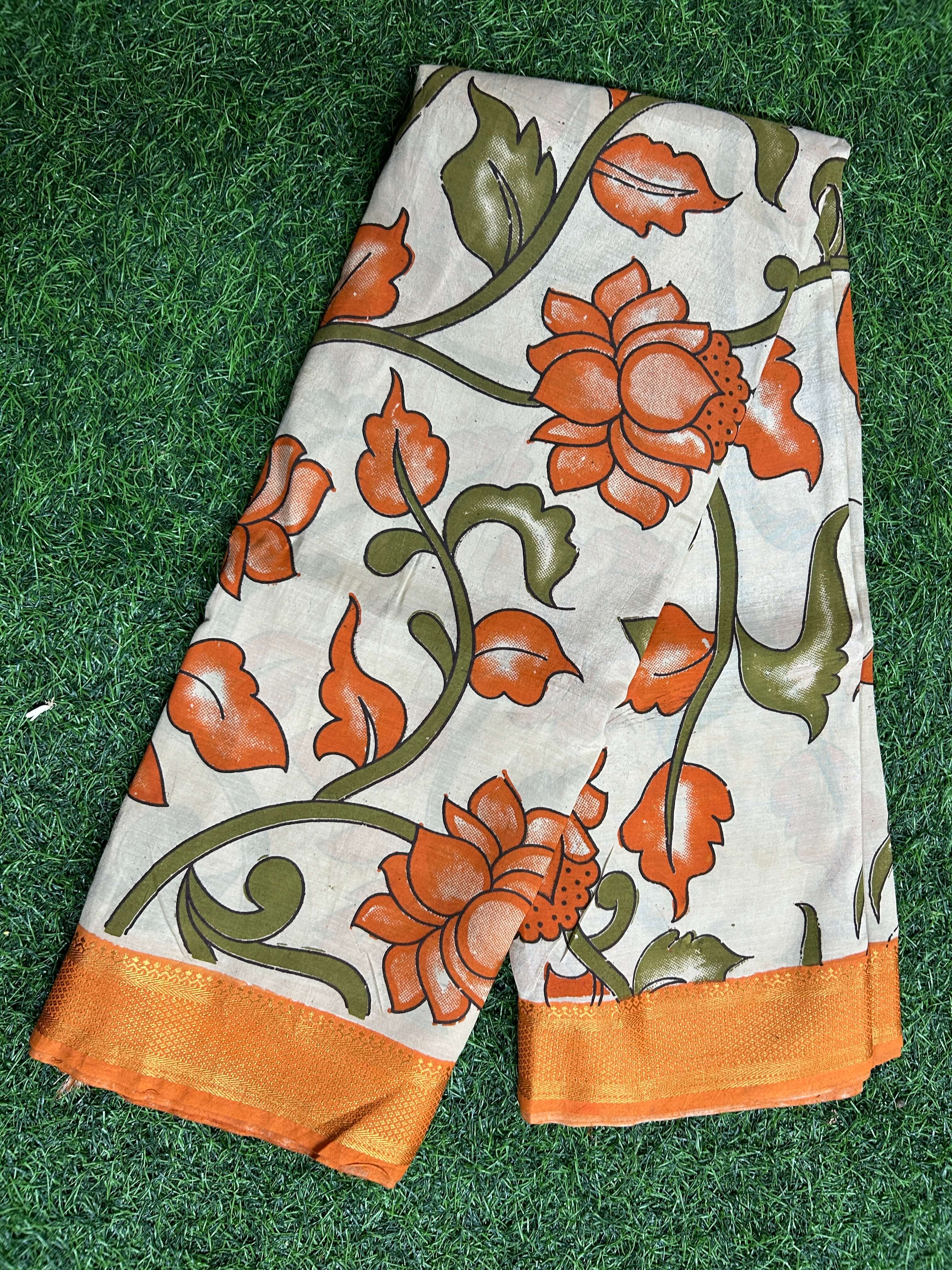 Kalamkari Chennuri Silk Nizam Border Saree-KNB-SP-M283