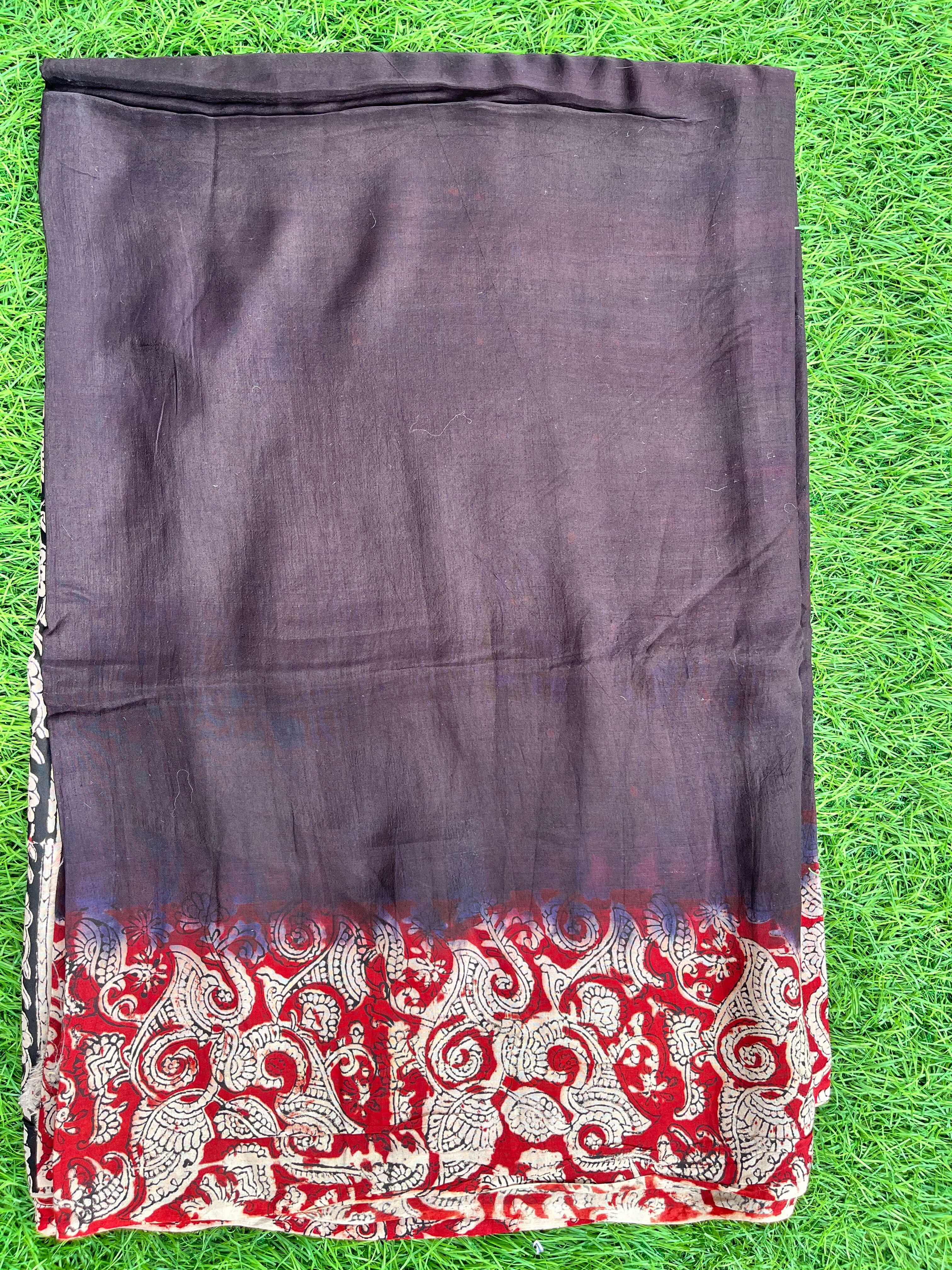 Tie & Dye Kalamkari Chenuri Silk Sarees – KHBTD-M105