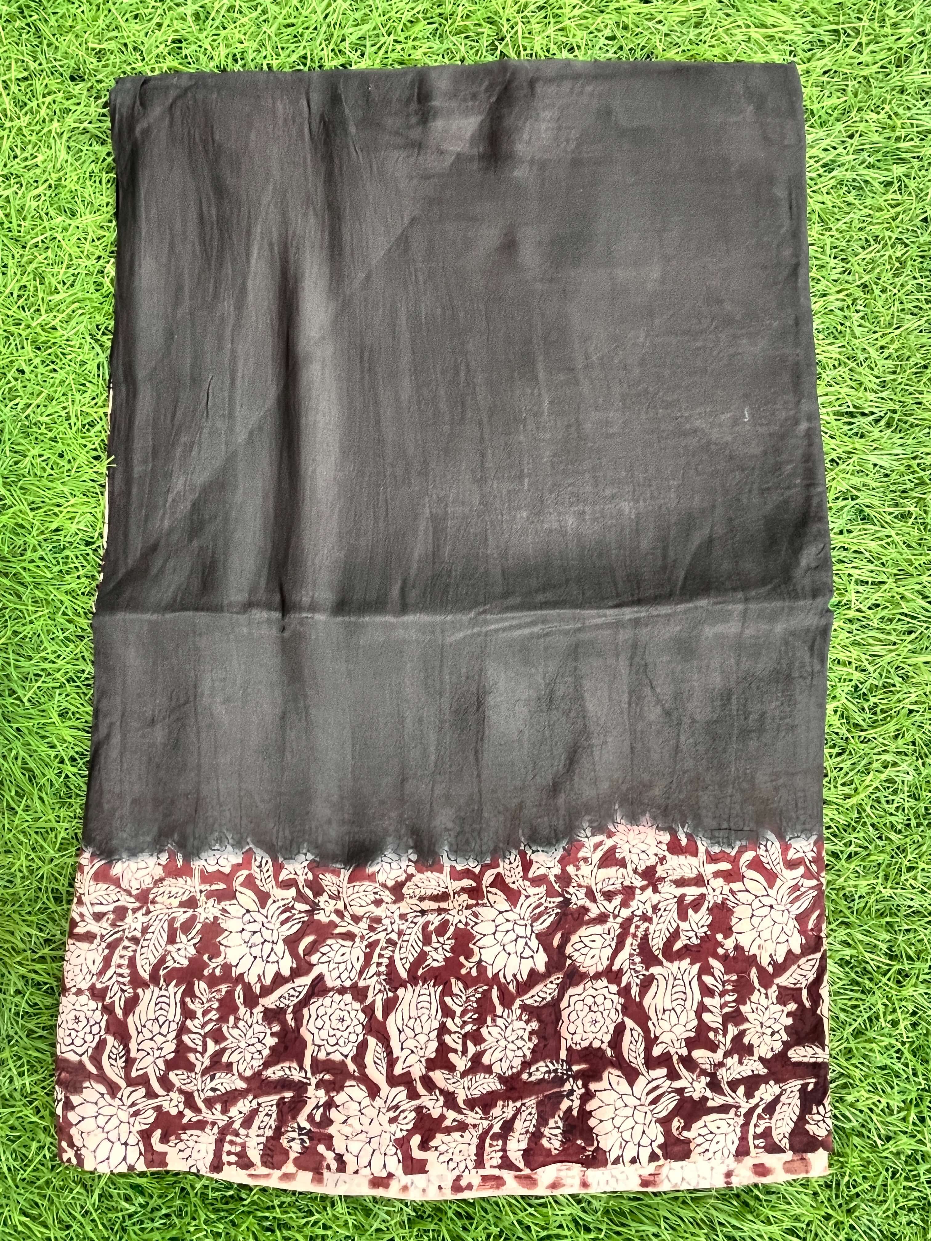 Tie & Dye Kalamkari Chenuri Silk Sarees – KHBTD-M110