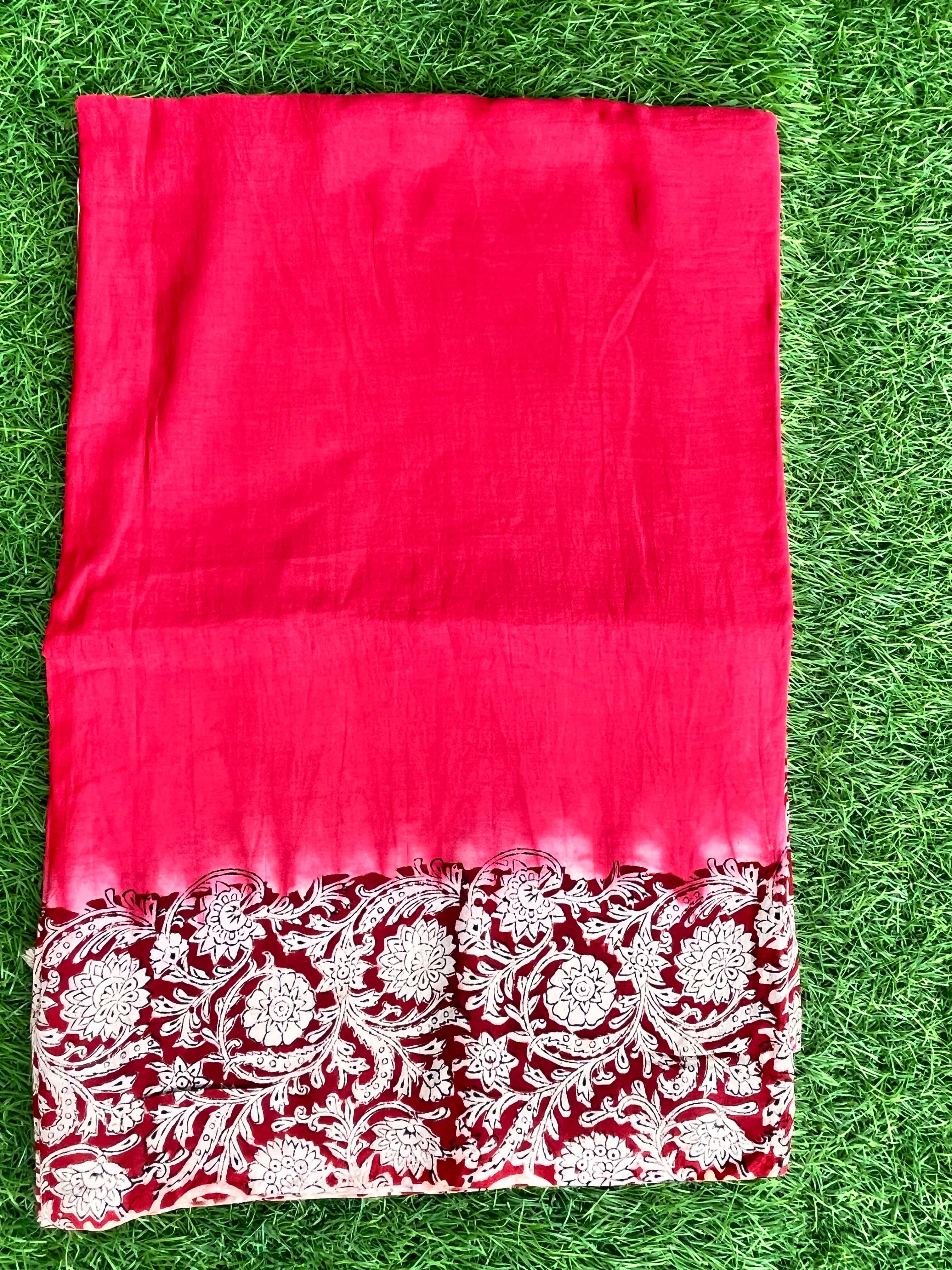 Tie & Dye Kalamkari Chenuri Silk Sarees – KHBTD-M107