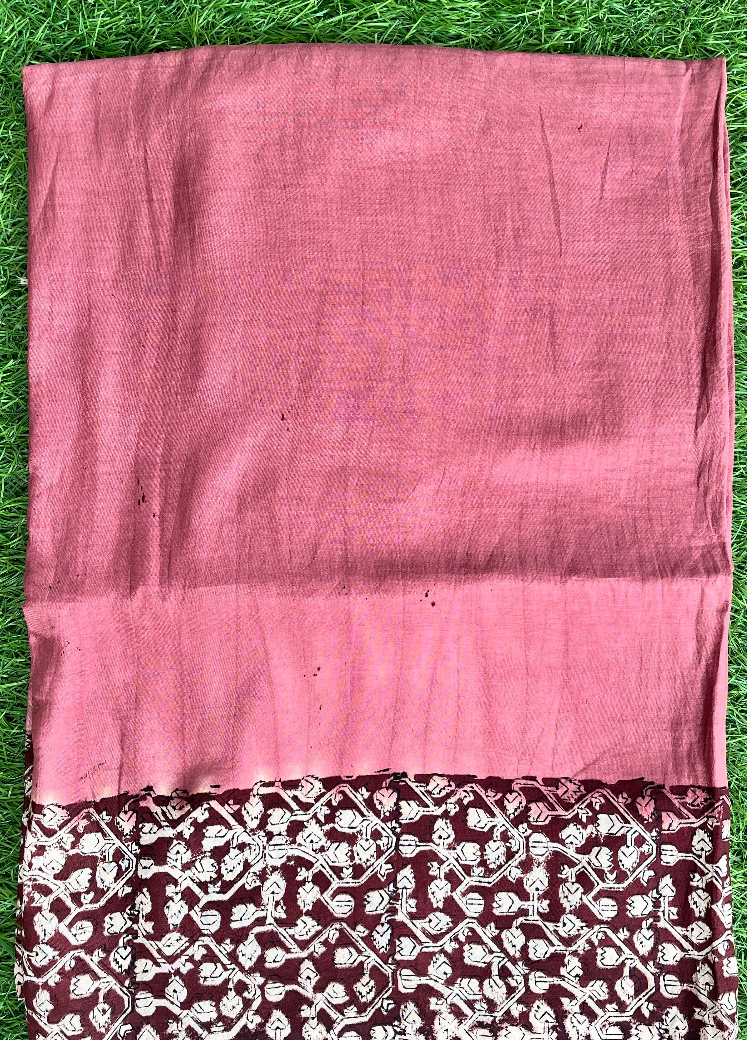 Tie & Dye Kalamkari Chenuri Silk Sarees – KHBTD-M118