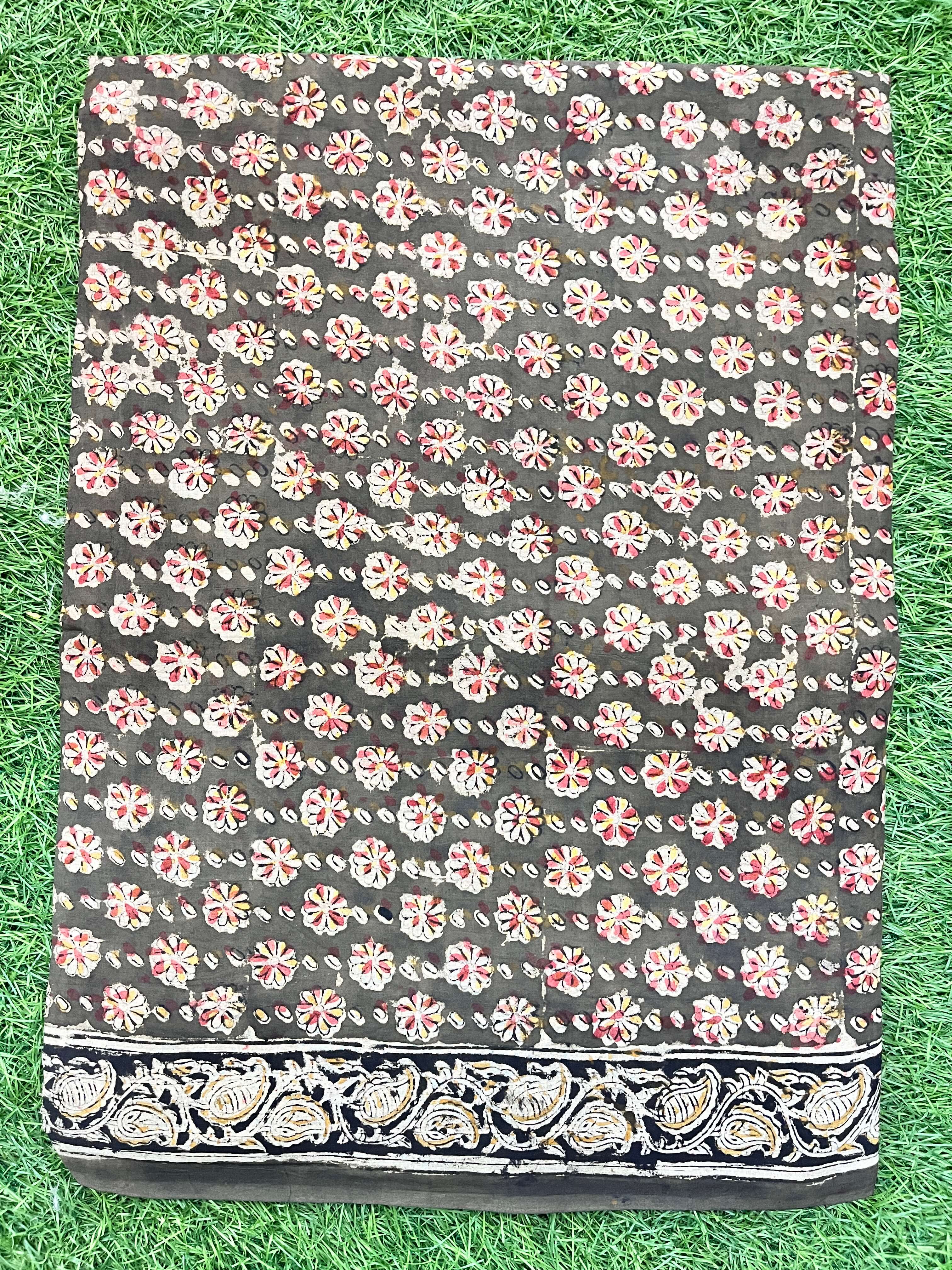 Kalamkari Cotton Handblock Printed Saree-CLRS-HPC-M130
