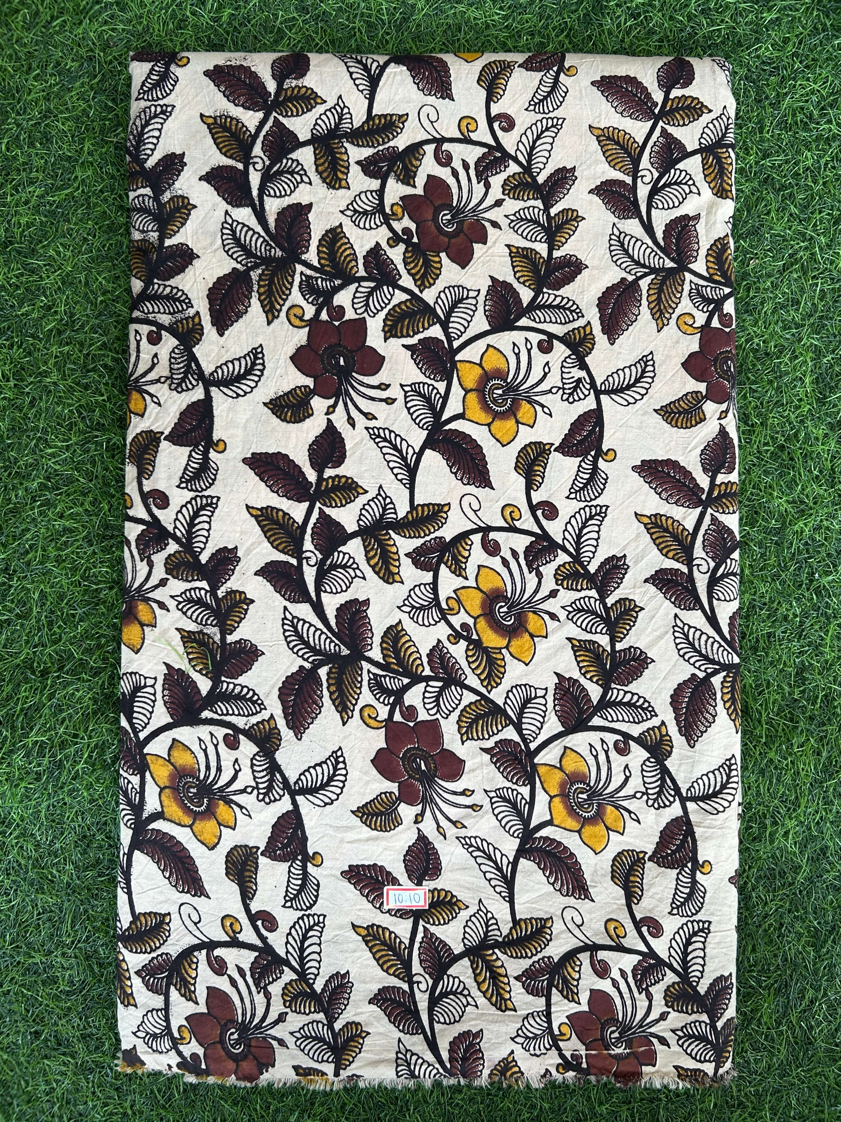 Kalamkari Screen Printed Cotton Fabric - M044