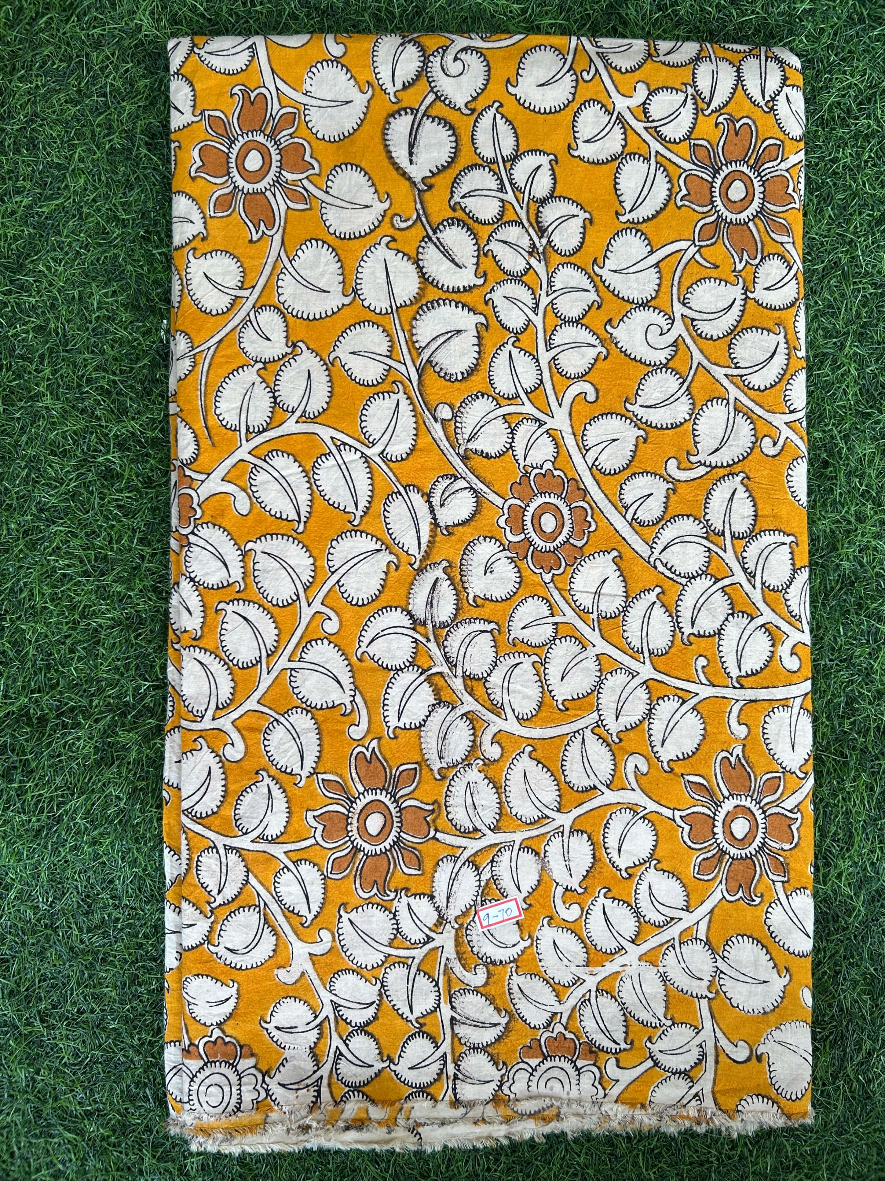 Kalamkari Screen Printed Cotton Fabric - M046