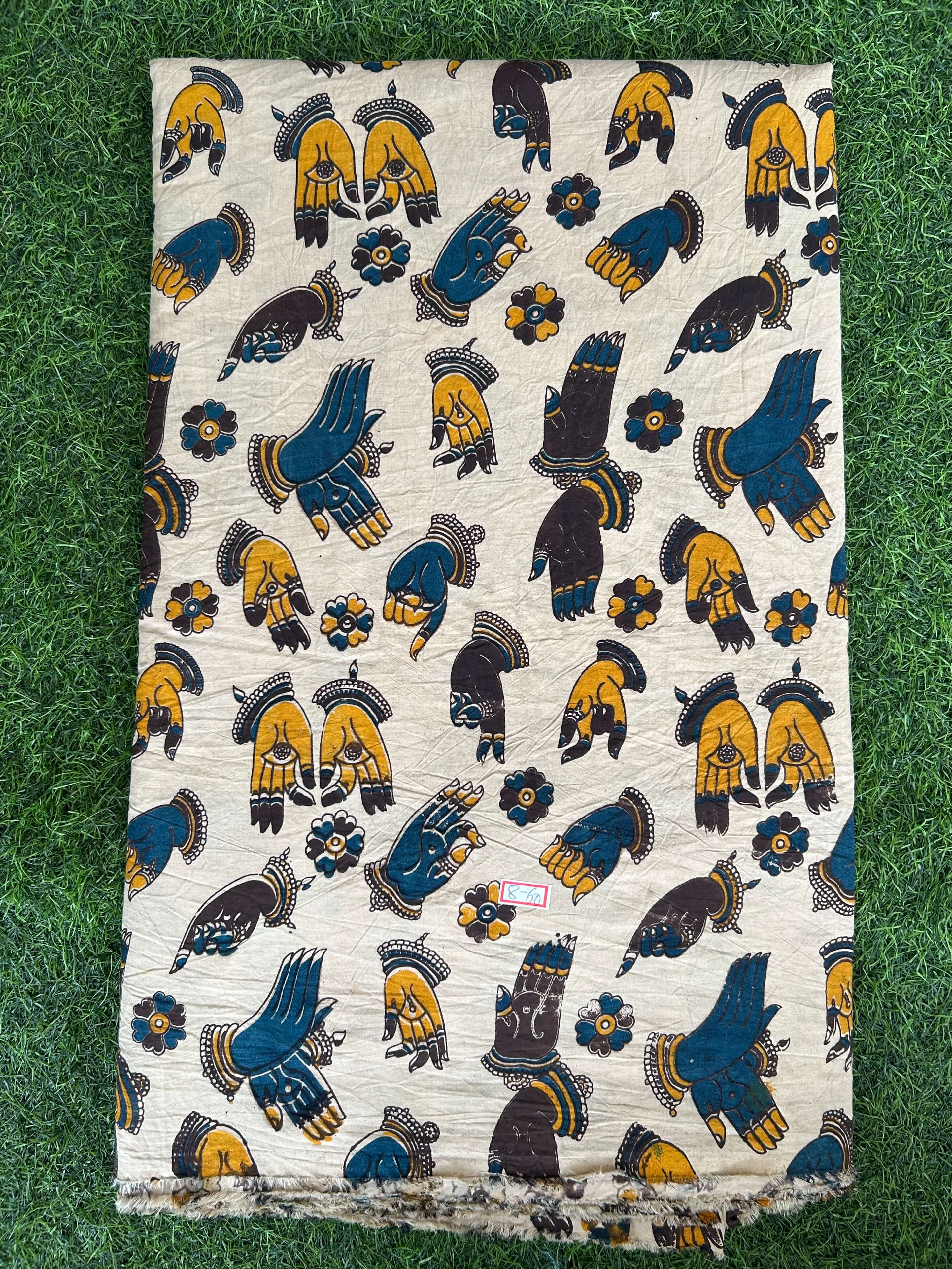 Kalamkari Screen Printed Cotton Fabric - M058