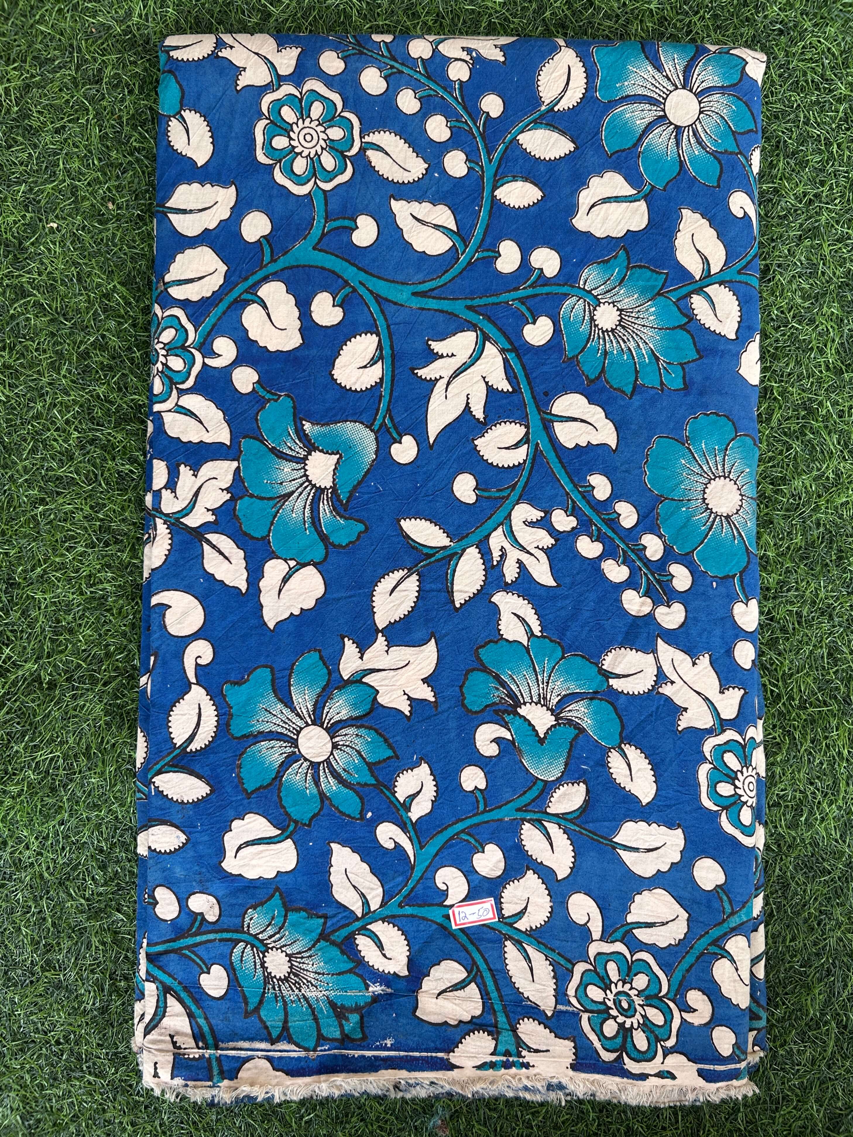 Kalamkari Screen Printed Cotton Fabric - M049