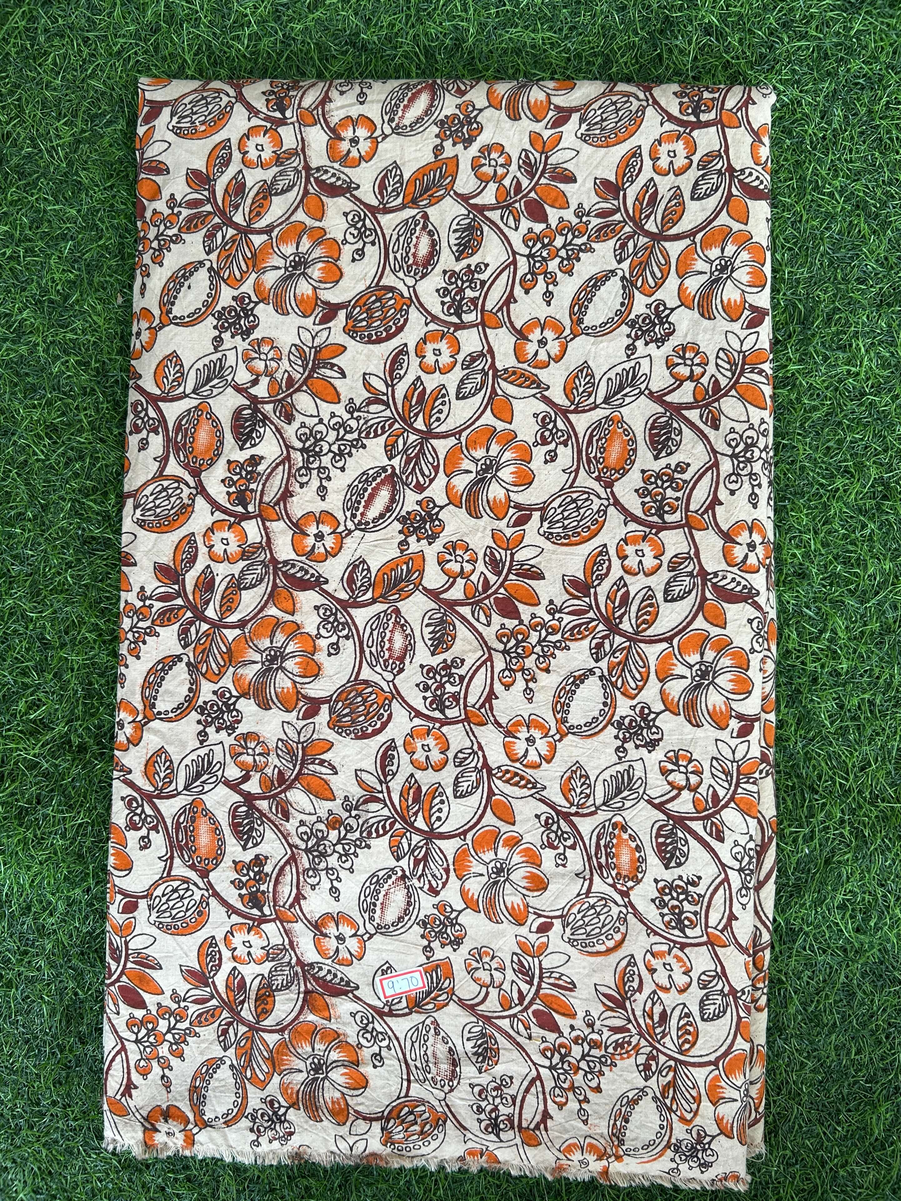 Kalamkari Screen Printed Cotton Fabric - M059