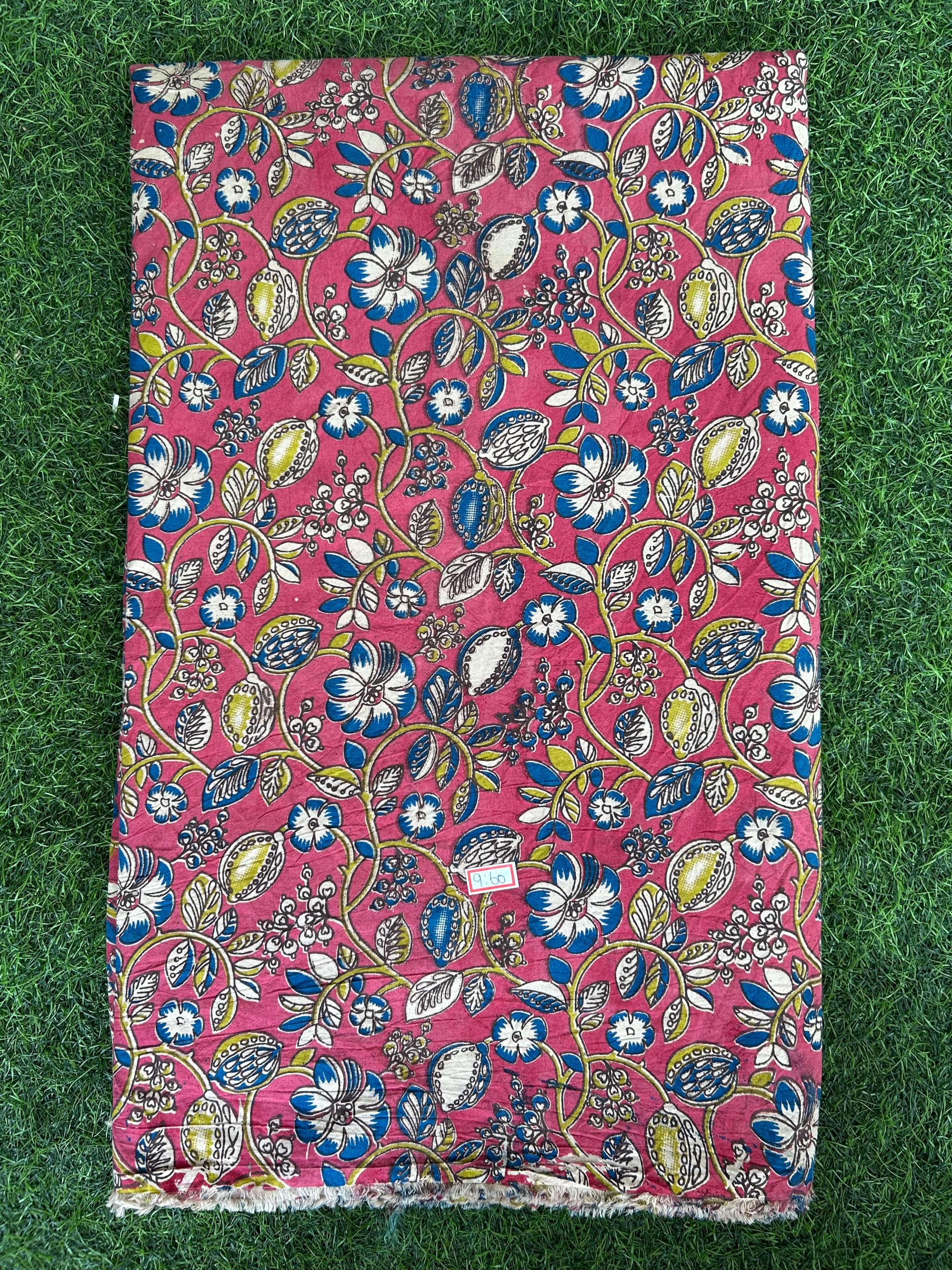 Kalamkari Screen Printed Cotton Fabric - M051