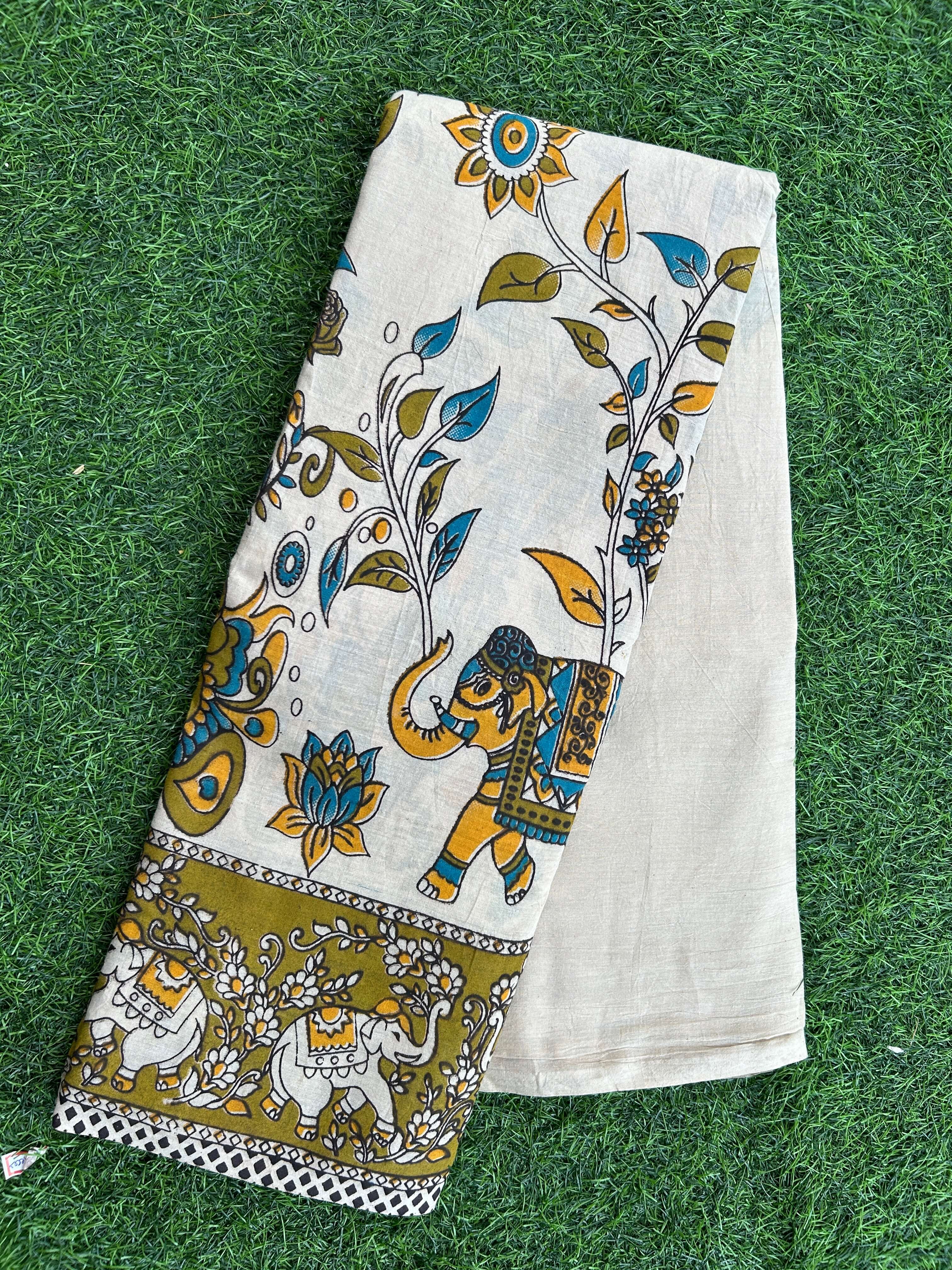 Kalamkari Cotton Saree – KCS-M548
