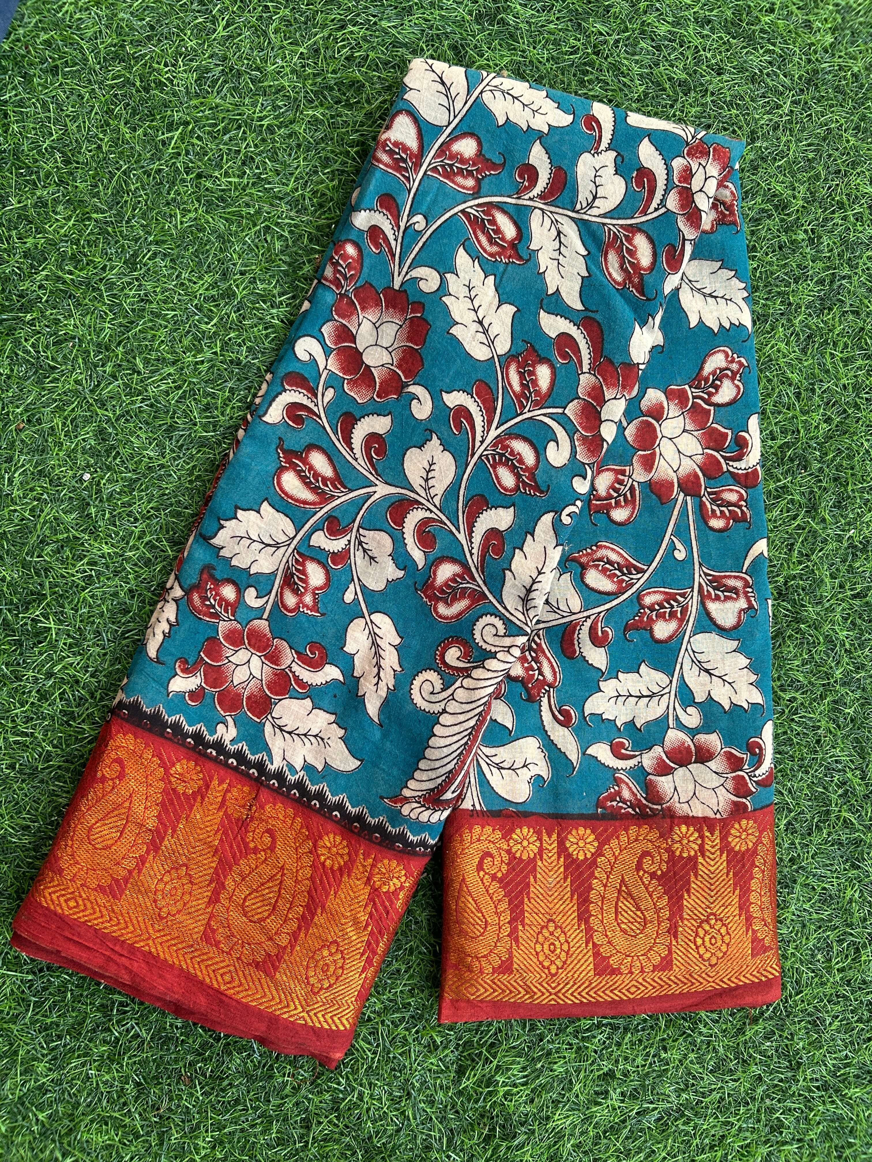 Kalamkari Cotton Nizam Border Saree-KNB-SP-M002