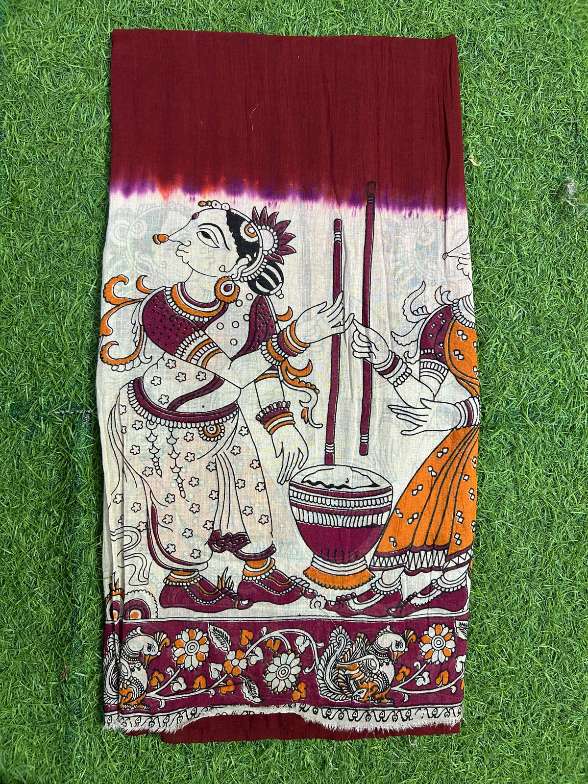 Kalamkari Tie & Dye Dupatta - KTDD-M012