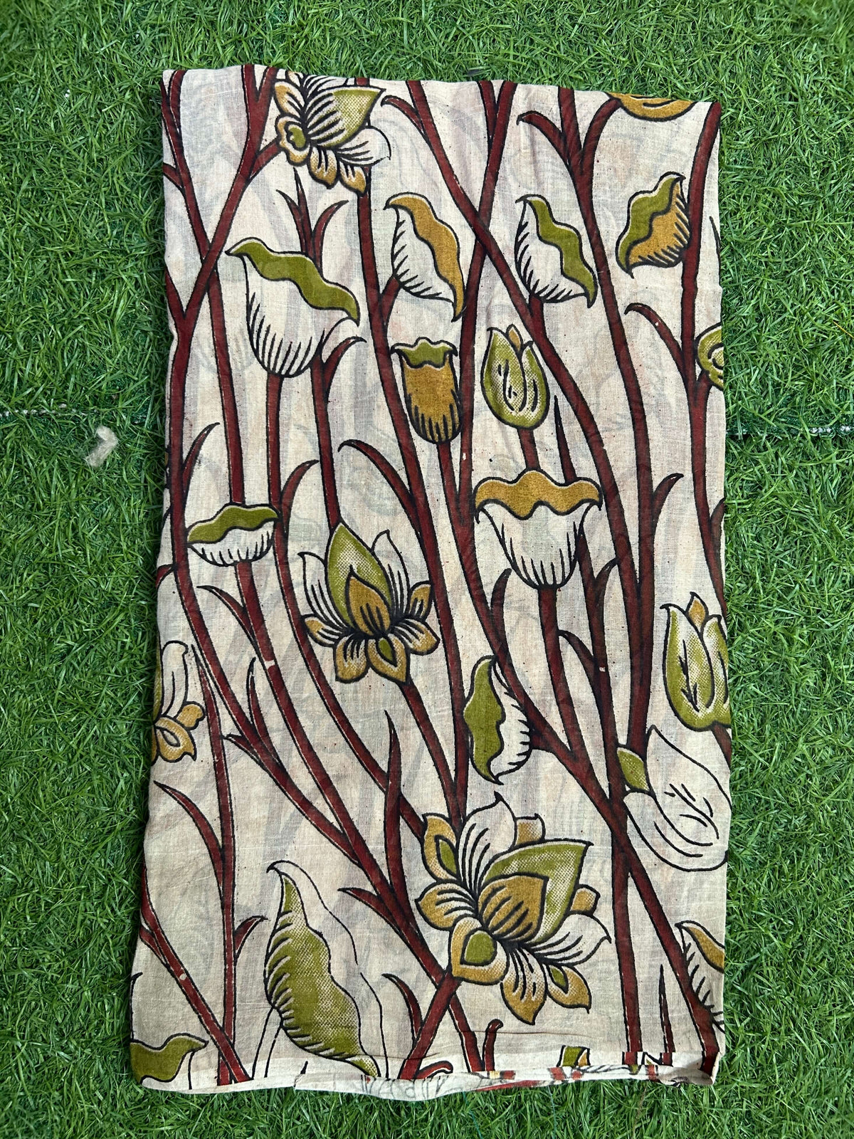 Kalamkari Cotton Screen Print Dupatta- KSPCD-M143