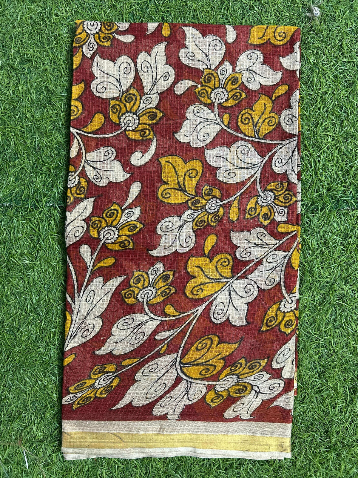 Kalamkari Kota Cotton Screen Printed Duppata-KKC-SCD-M069