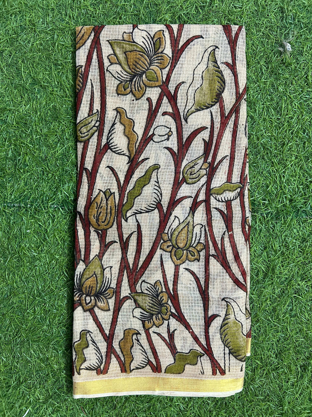 Kalamkari Kota Cotton Screen Printed Duppata-KKC-SCD-M074