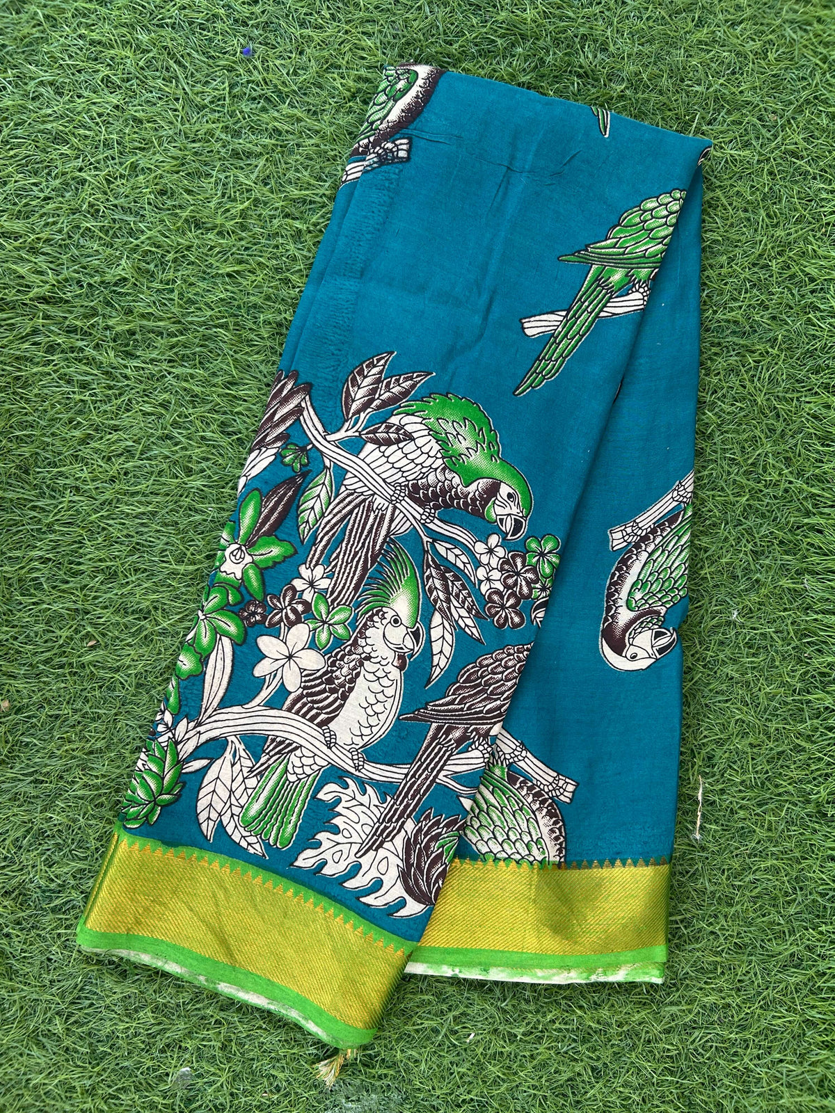 Kalamkari Chennuri Silk Nizam Border Saree-KNB-SP-M367
