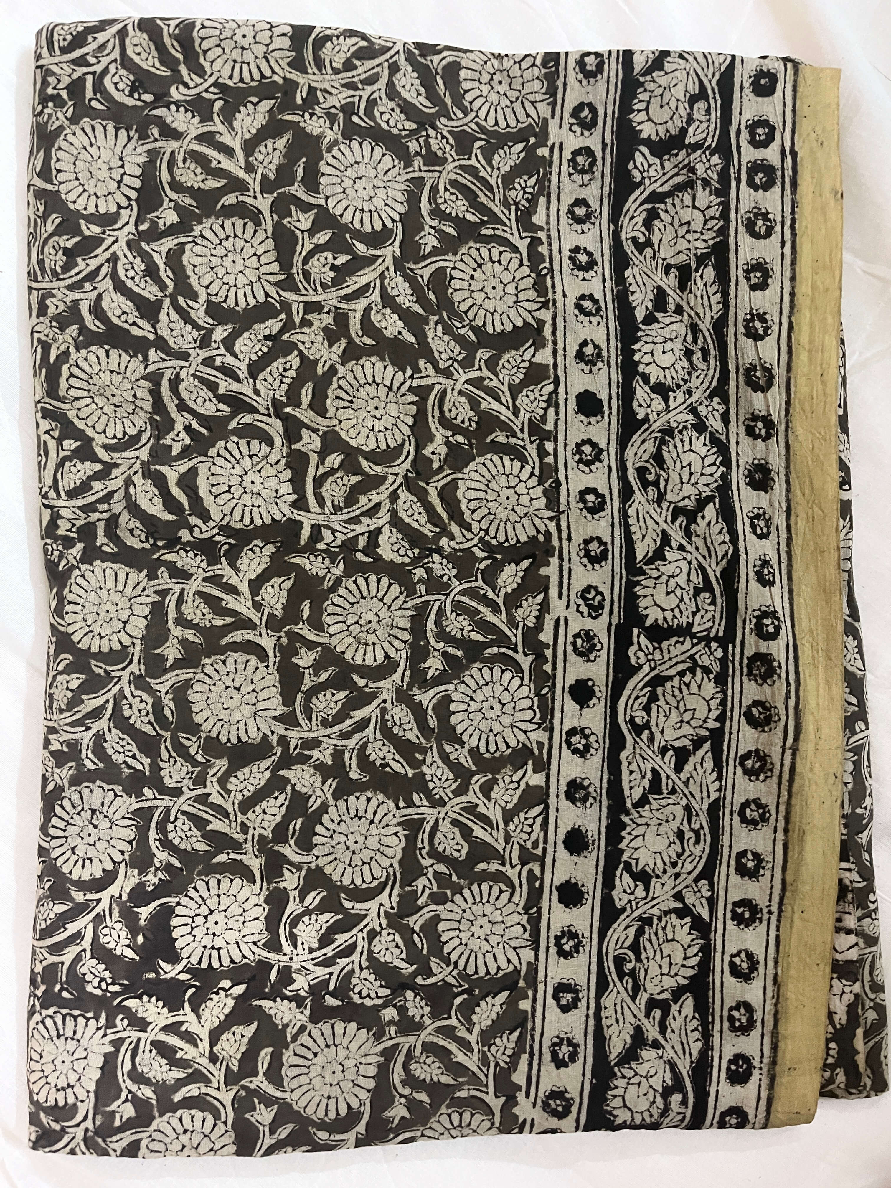 Kalamkari Cotton Handblock Printed Saree-CLRS-HPC-M134