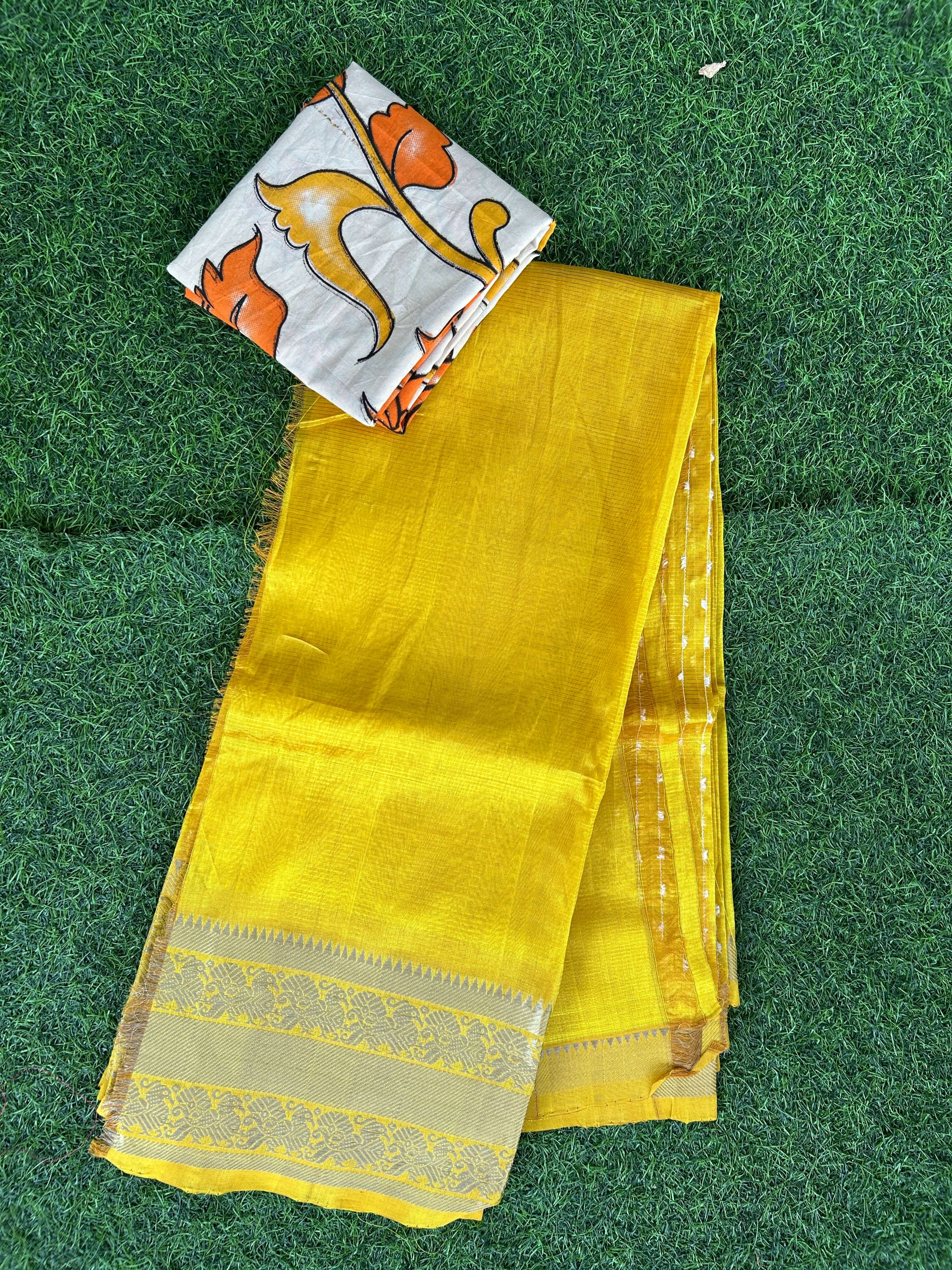 Handloom Mangalagiri Pattu Saree - HMS-M031