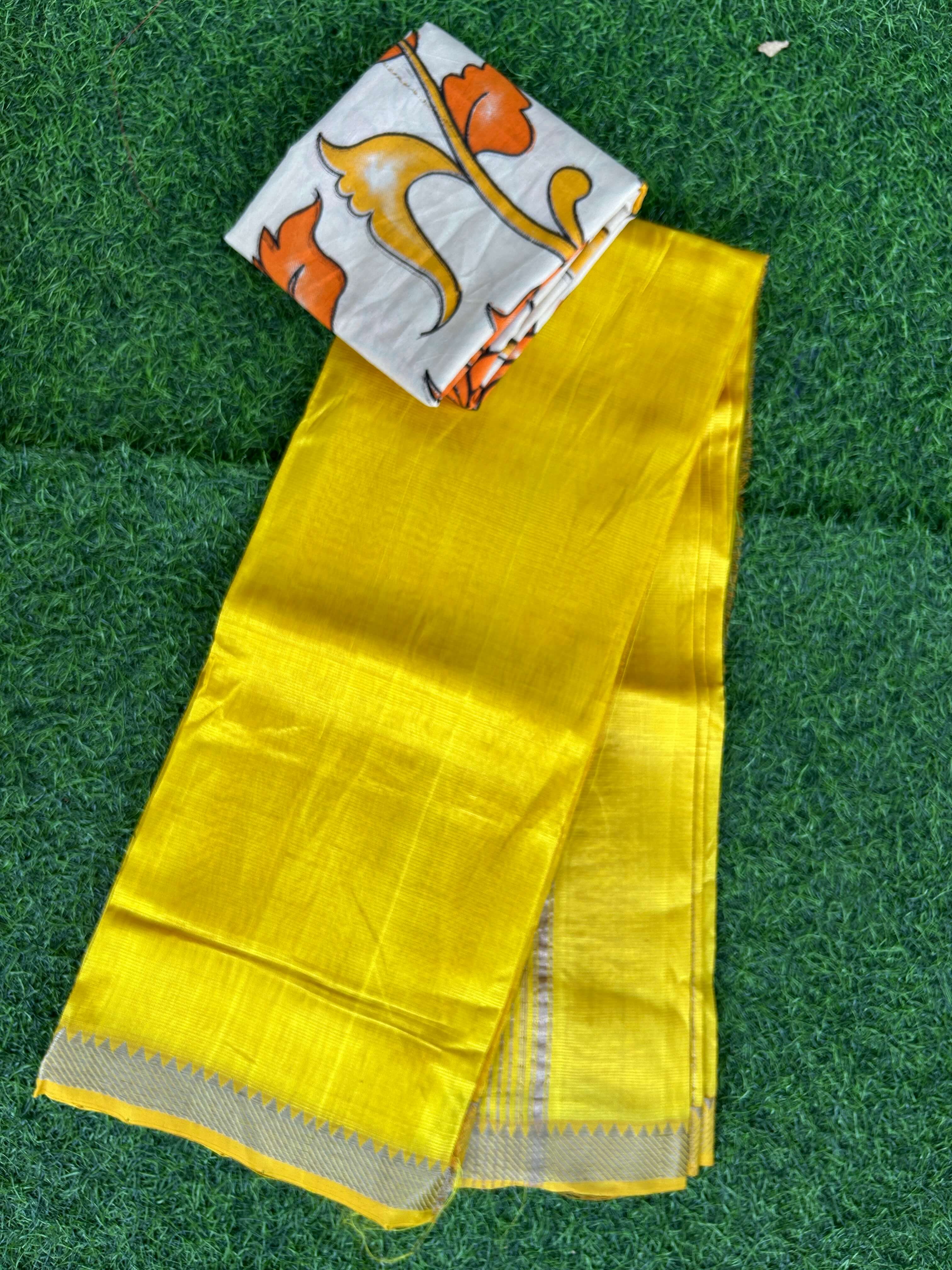 Handloom Mangalagiri Pattu Saree - HMS-M032