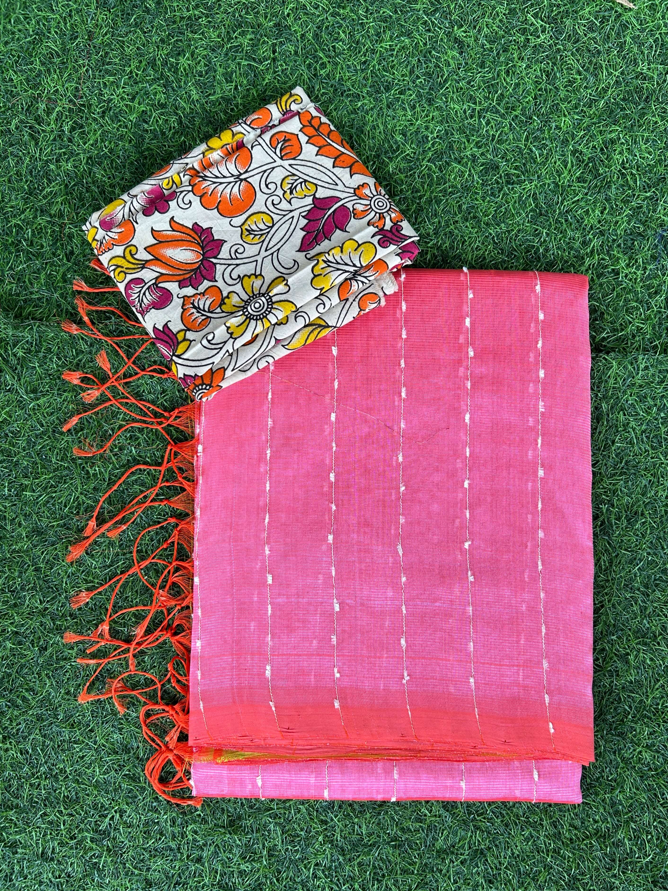 Handloom Mangalagiri Pattu Saree - HMS-M028