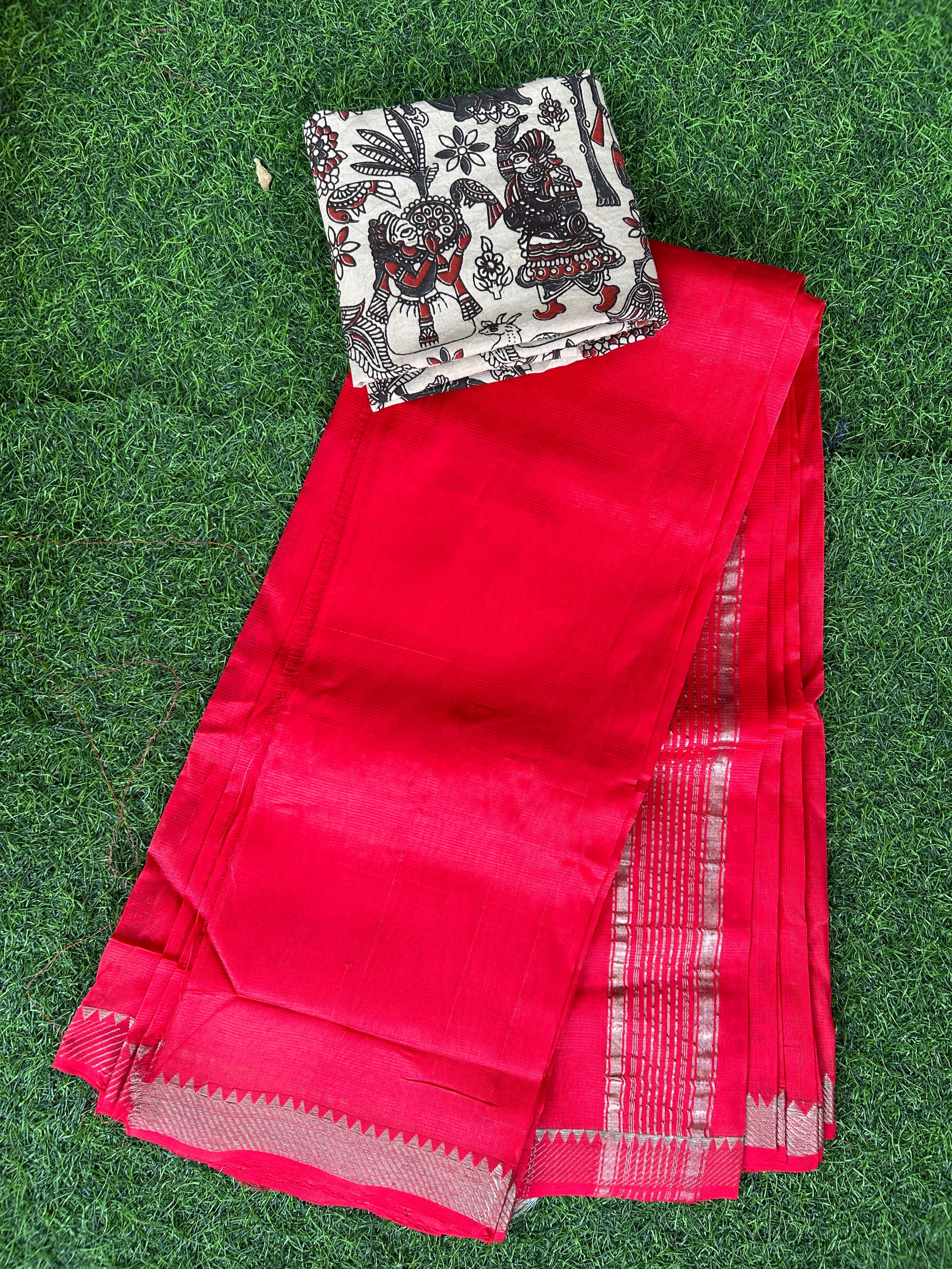 Handloom Mangalagiri Pattu Saree - HMS-M027