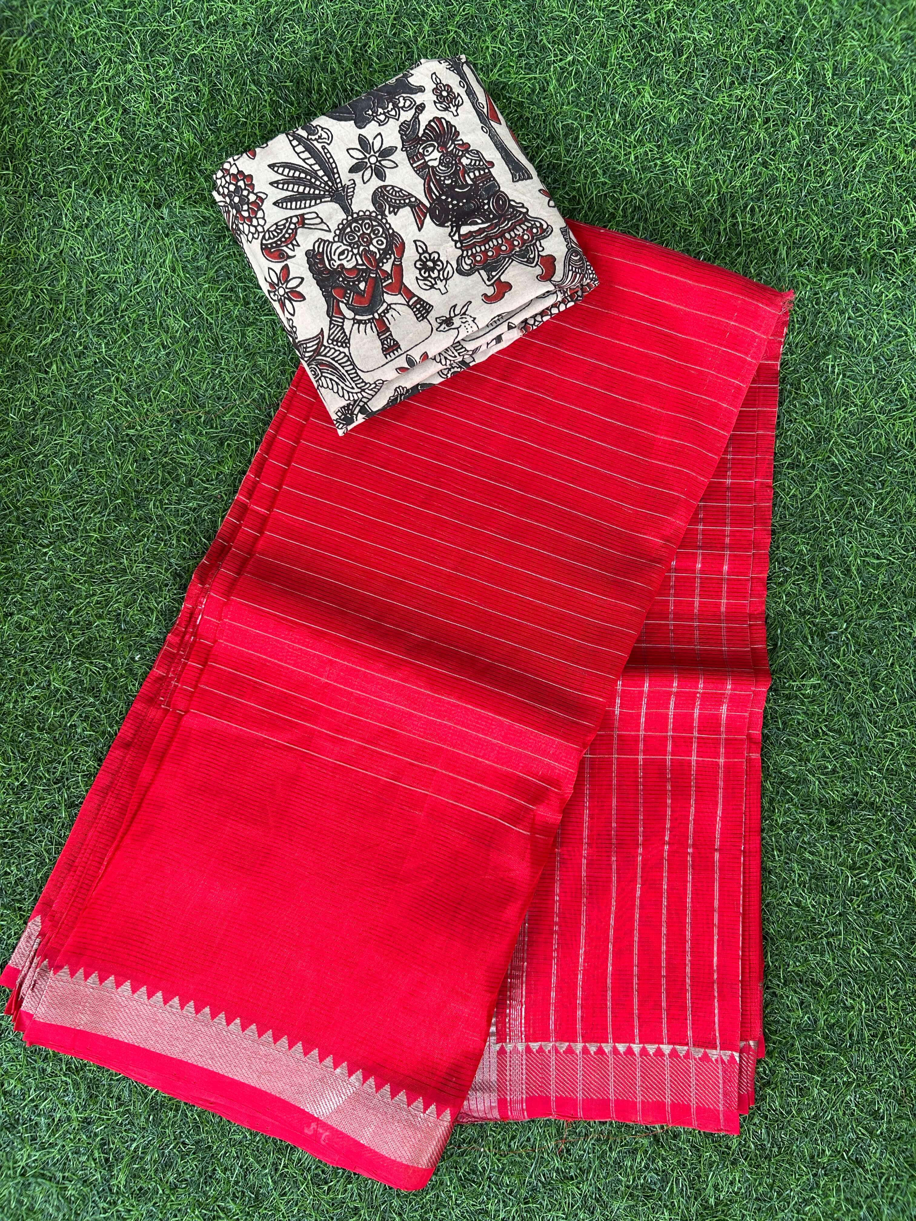 Handloom Mangalagiri Pattu Saree - HMS-M022