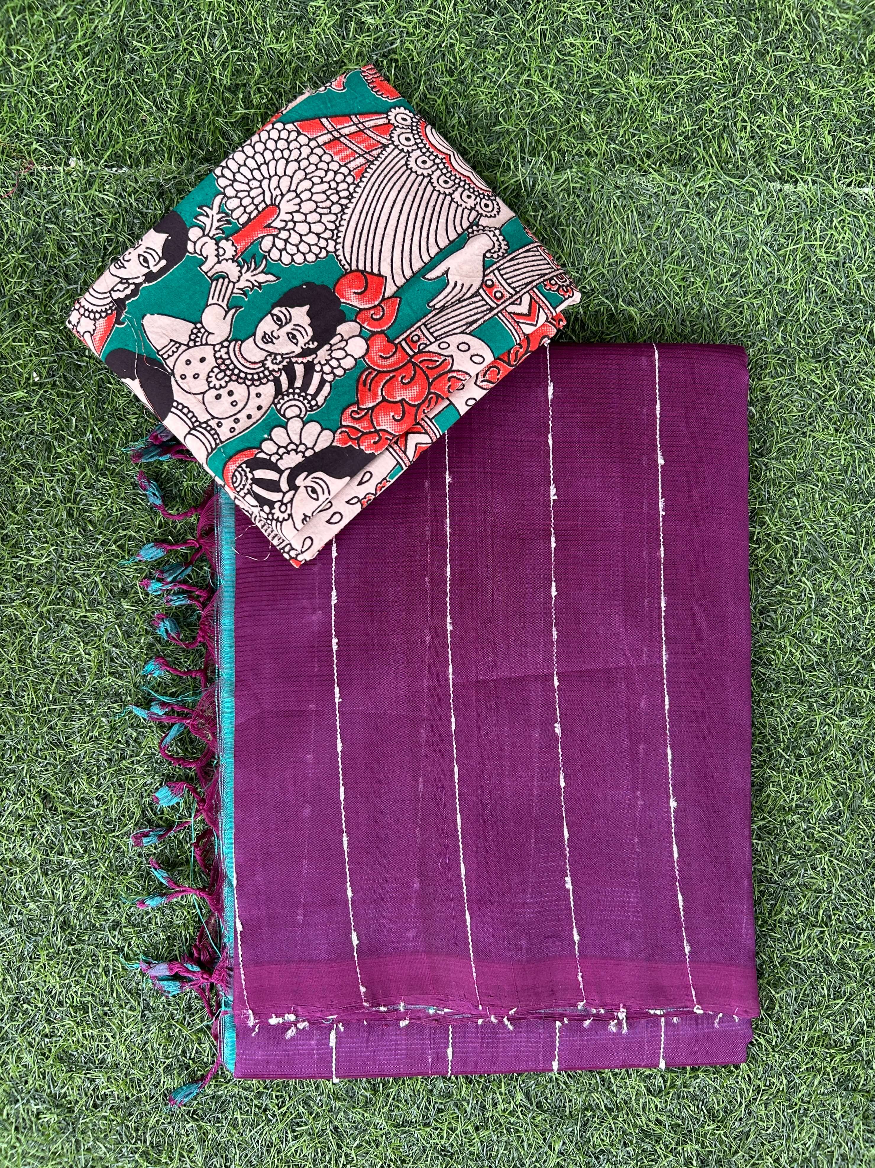 Handloom Mangalagiri Pattu Saree - HMS-M015