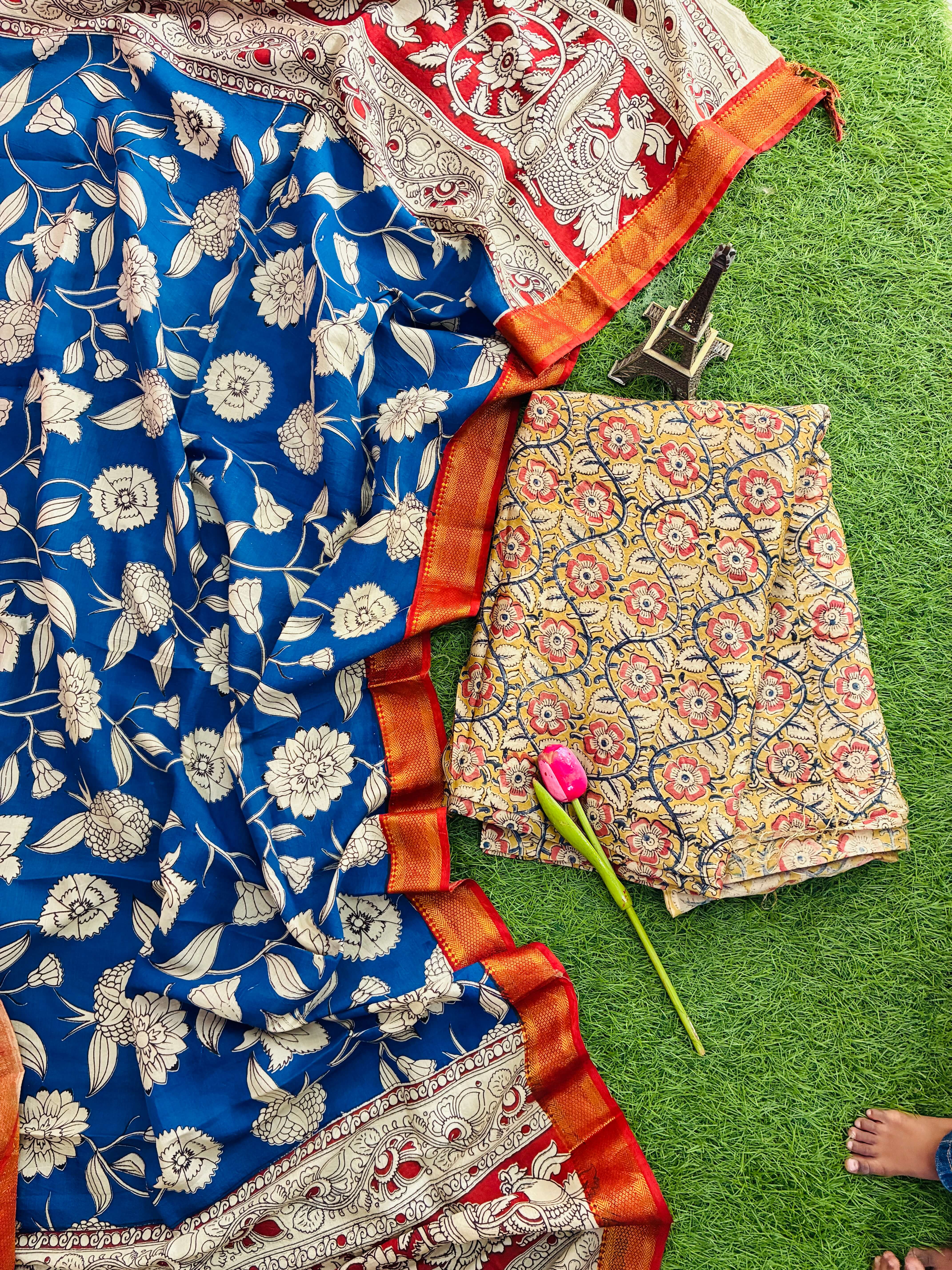 Kalamkari Silk 2-Piece Dress Set – KHP-DSN-M009