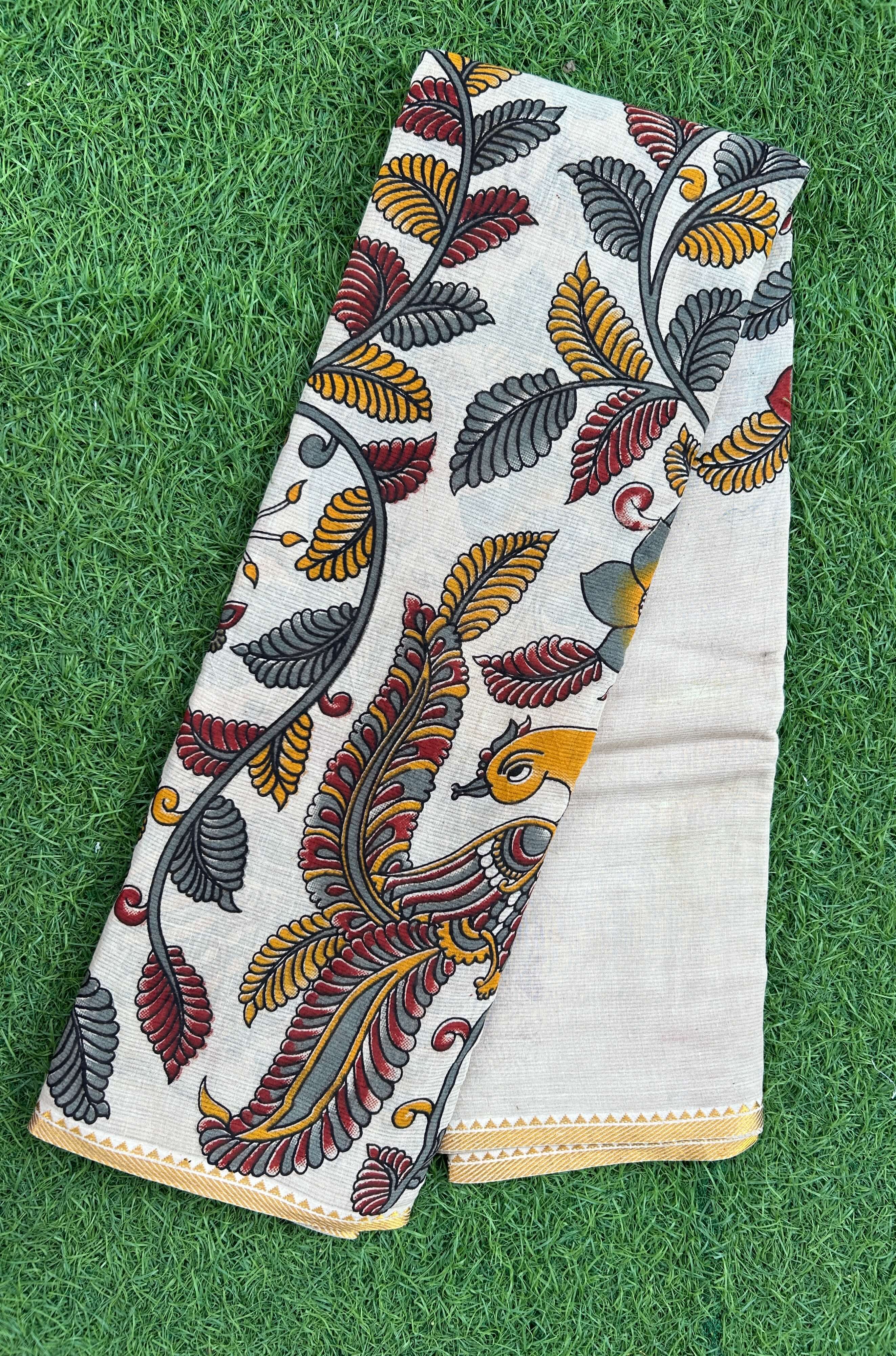 Kalamkari Cotton Nizam Border Saree-KNB-SP-M016