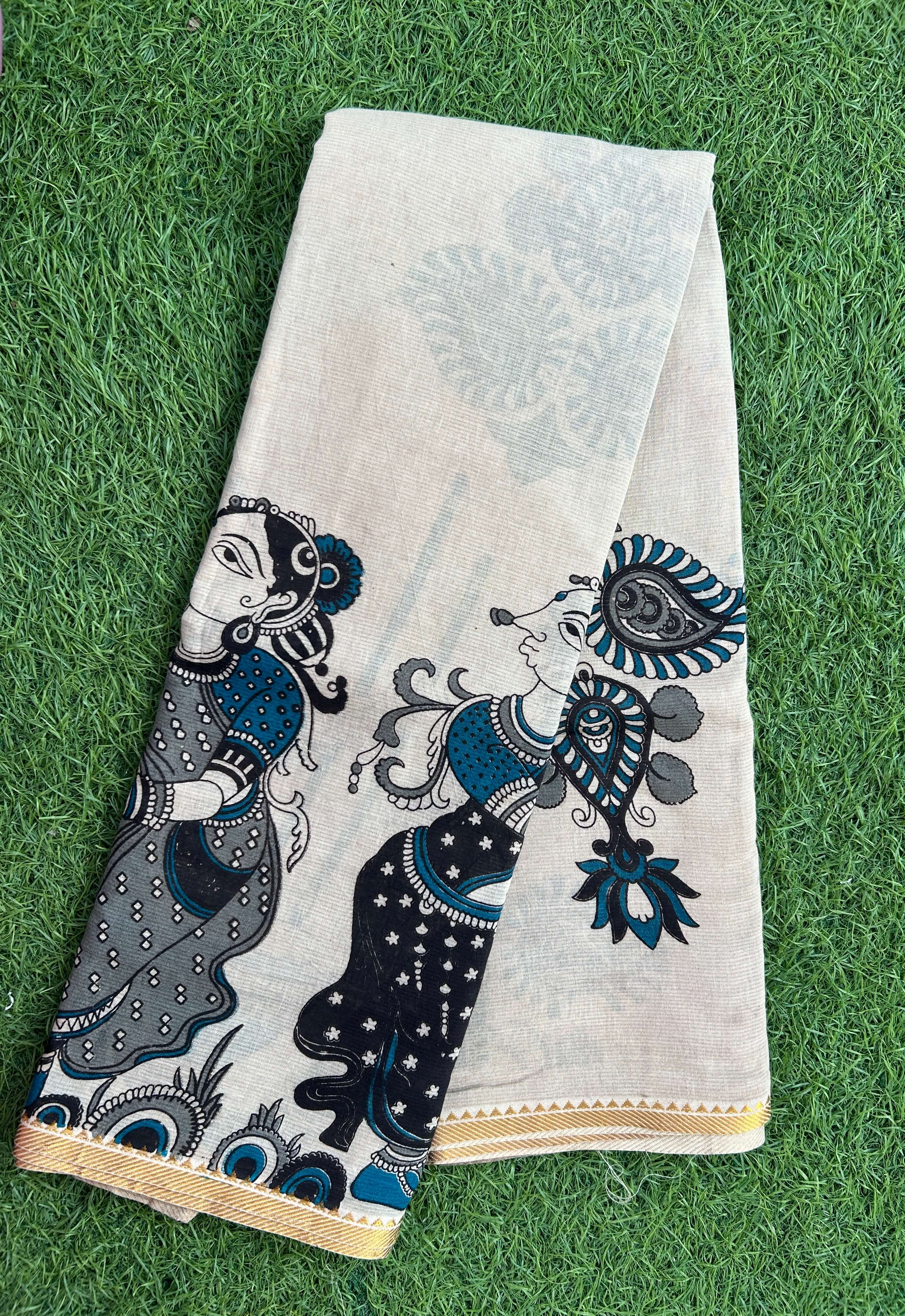 Kalamkari Cotton Nizam Border Saree-KNB-SP-M017