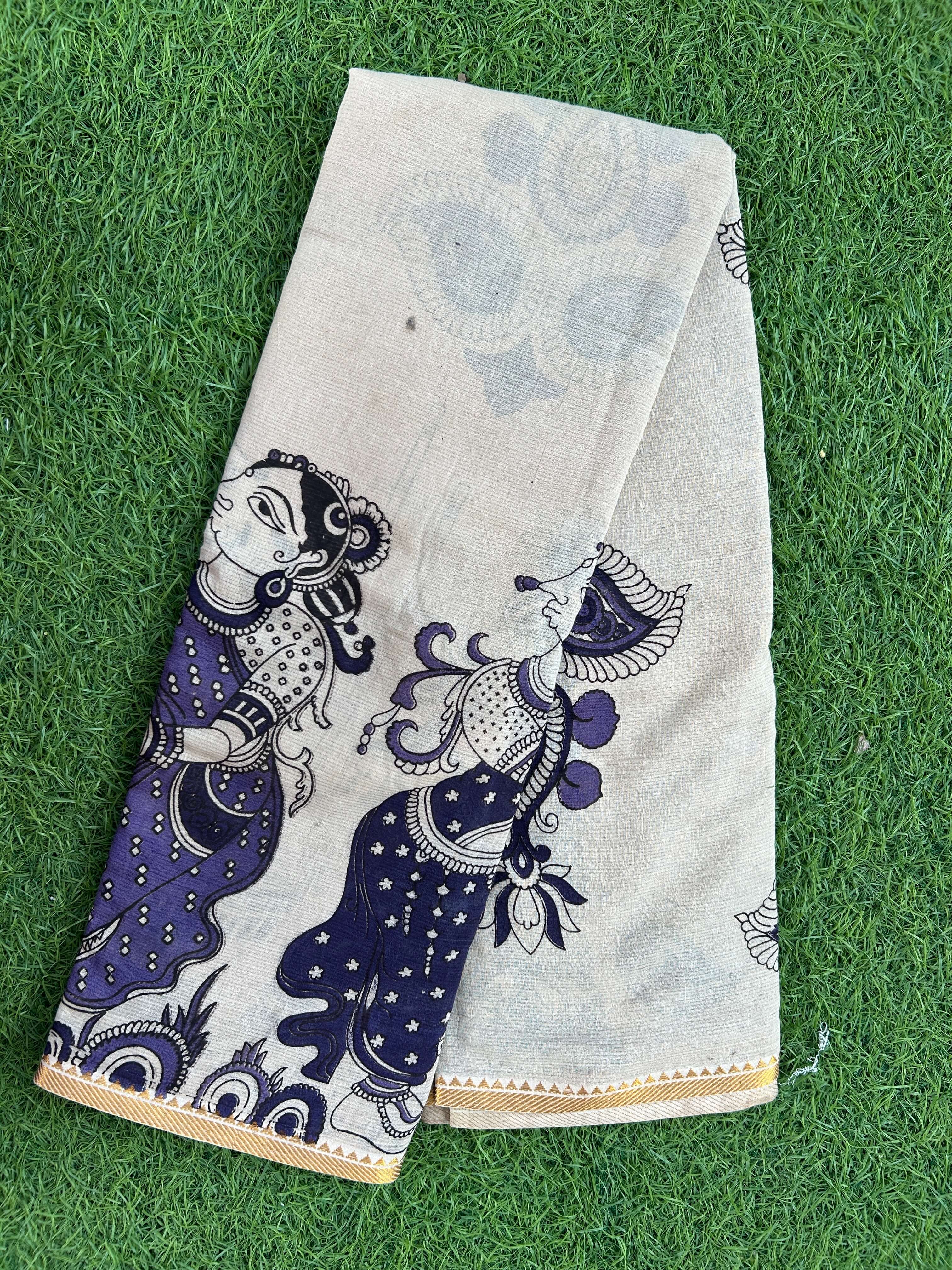 Kalamkari Cotton Nizam Border Saree-KNB-SP-M021