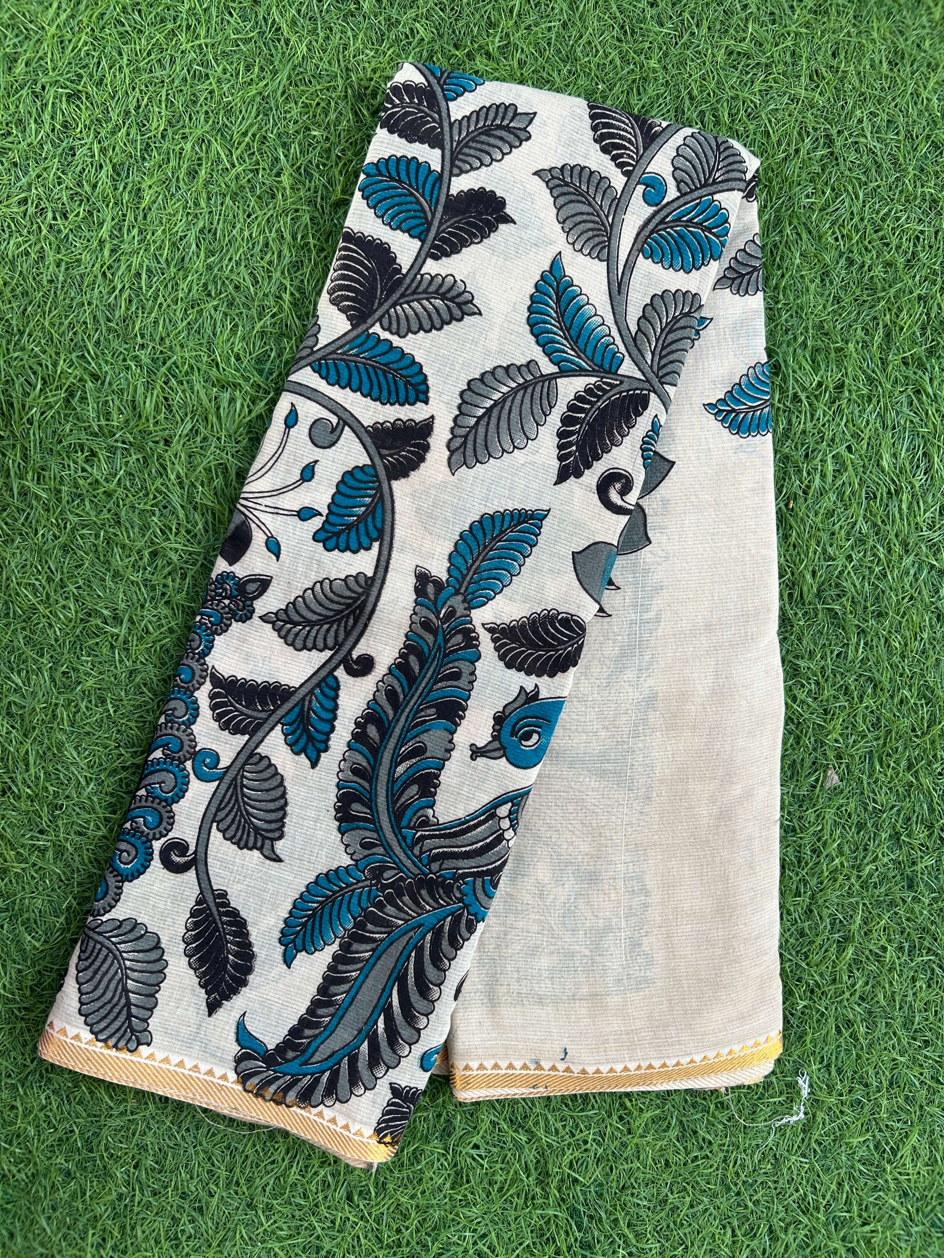 Kalamkari Cotton Nizam Border Saree-KNB-SP-M020