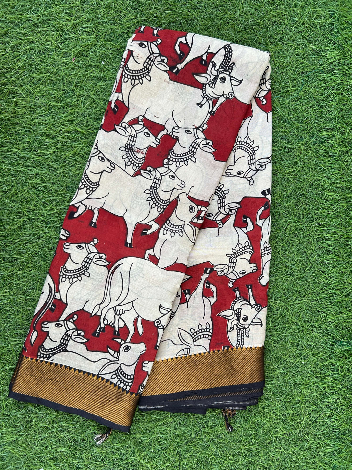 Kalamkari Chennuri Silk Nizam Border Saree-KNB-SP-M380