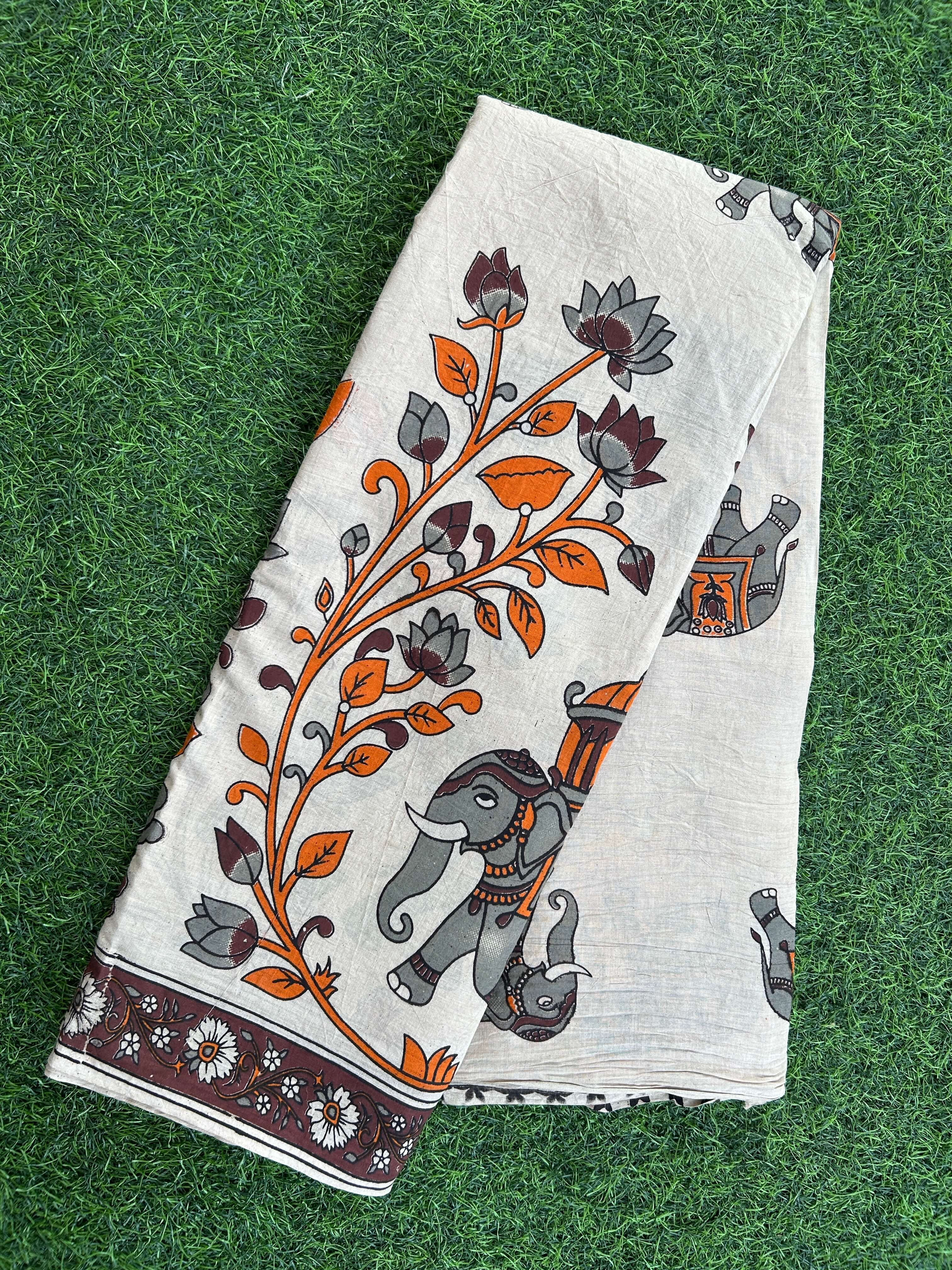 Kalamkari Cotton Saree – KCS-M691