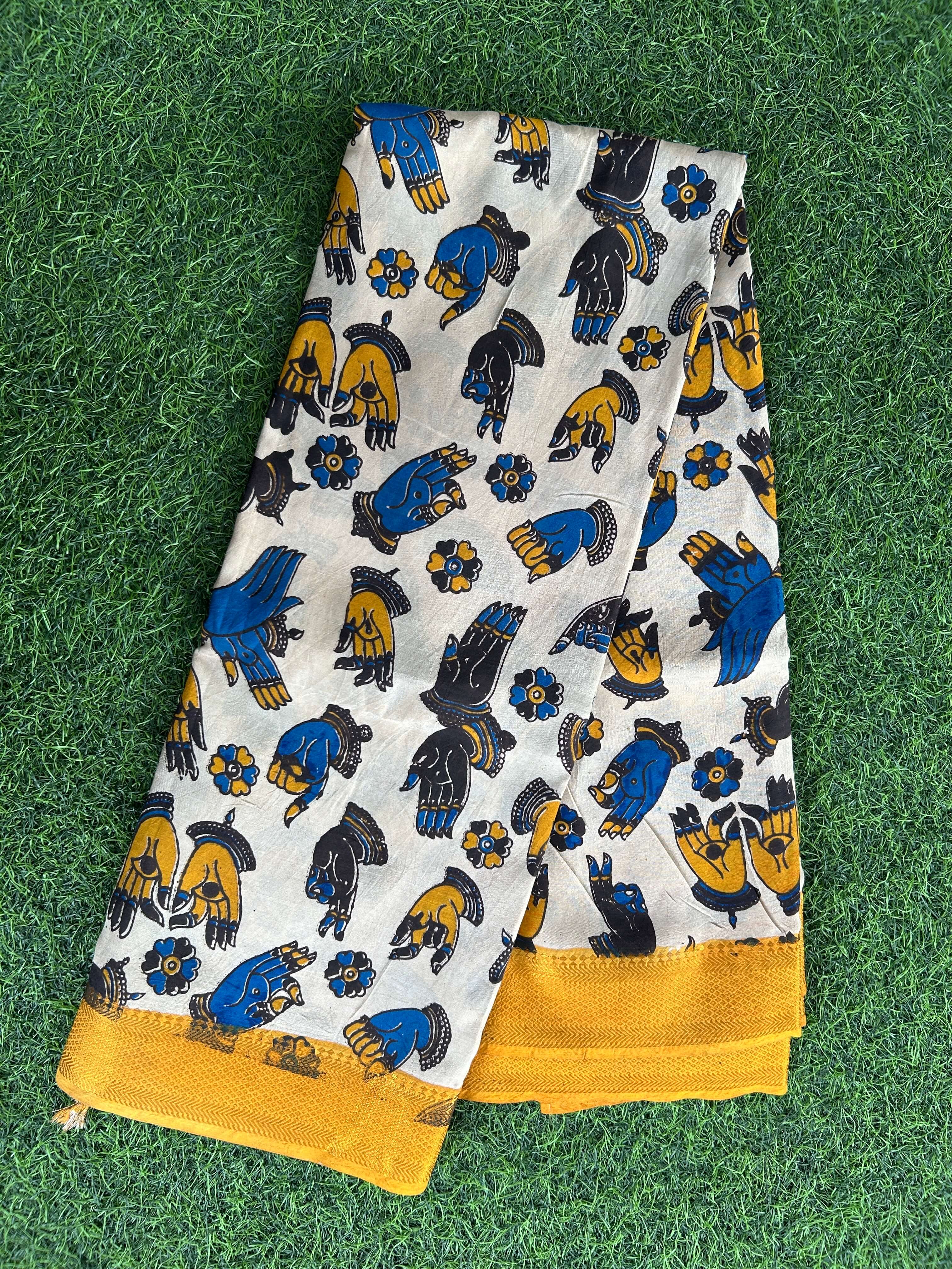 Kalamkari Chennuri Silk Nizam Border Saree-KNB-SP-M309