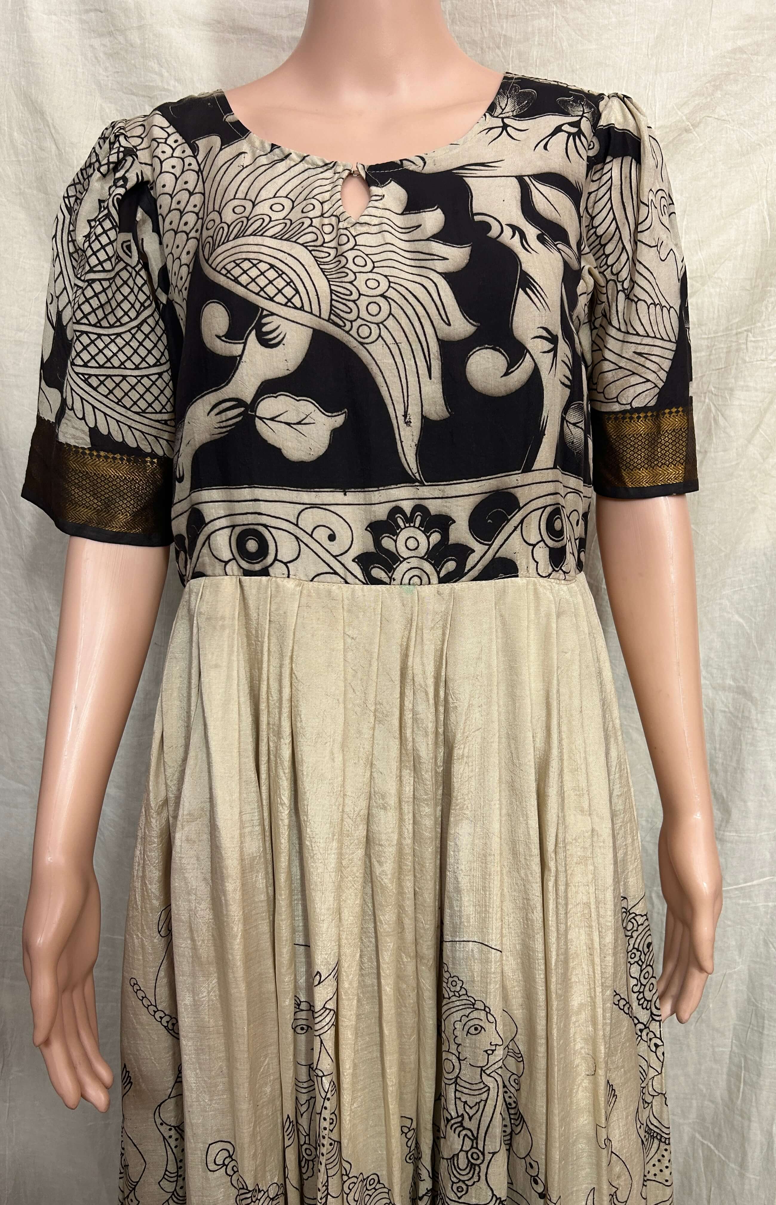 Nizam Border Chennuri Silk Long Frock -NBF-M002