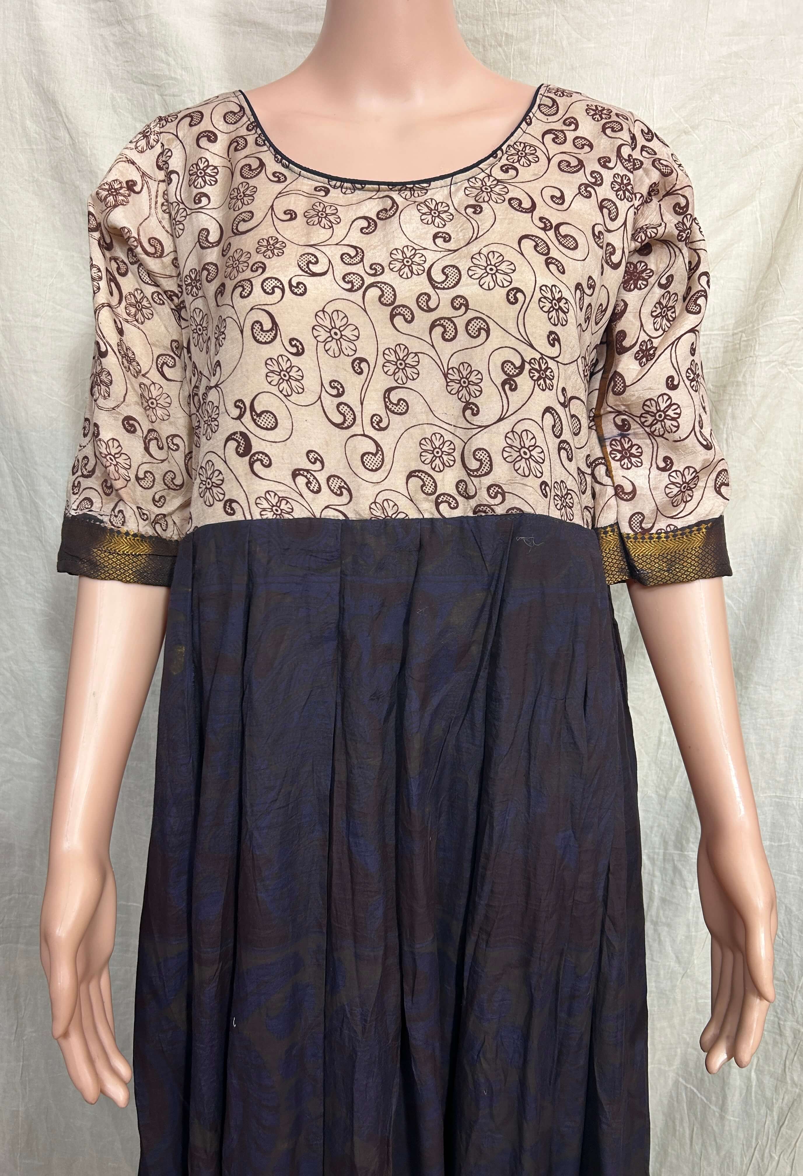 Nizam Border Chennuri Silk Long Frock -NBF-M003