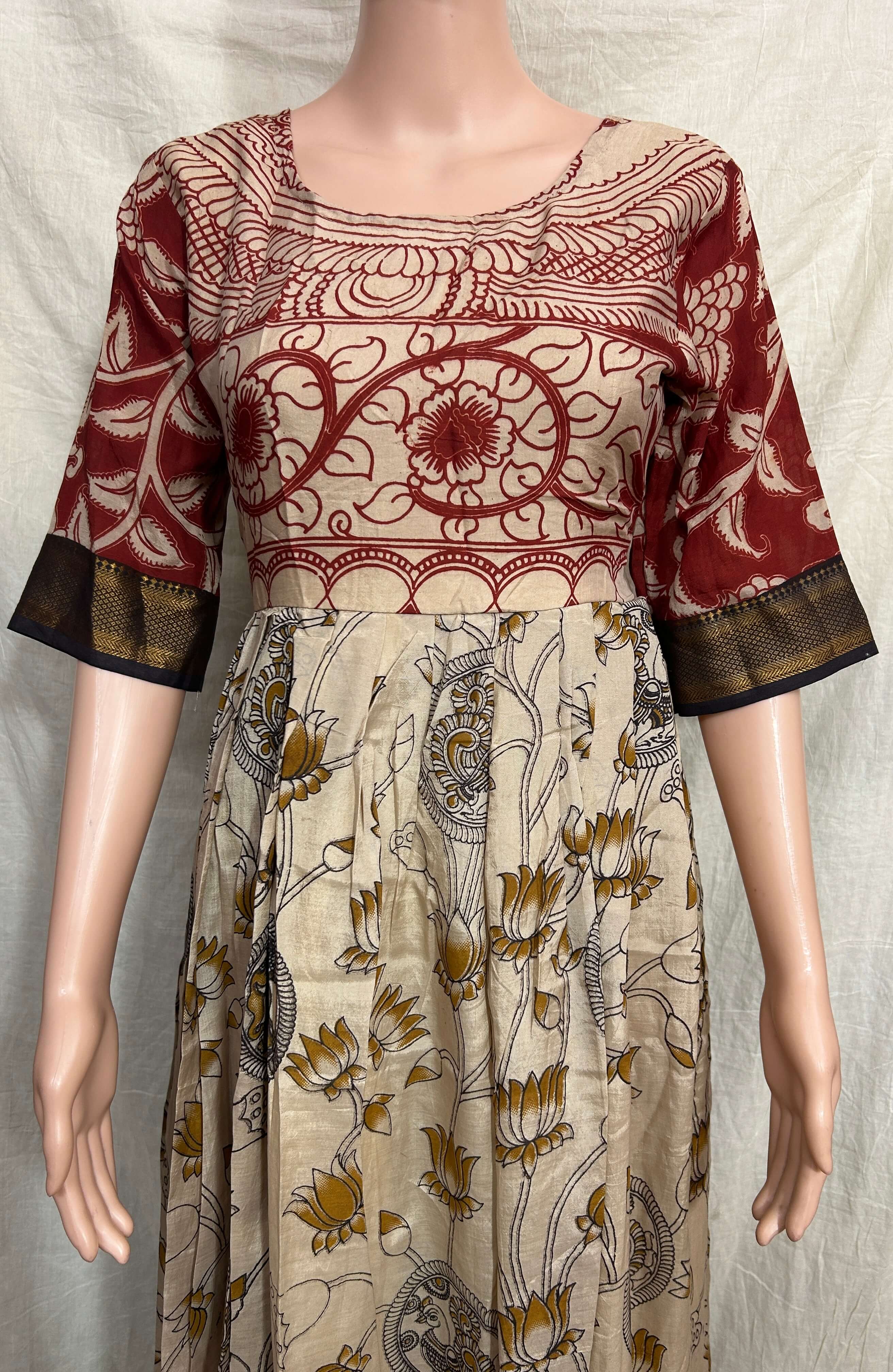 Nizam Border Chennuri Silk Long Frock -NBF-M006