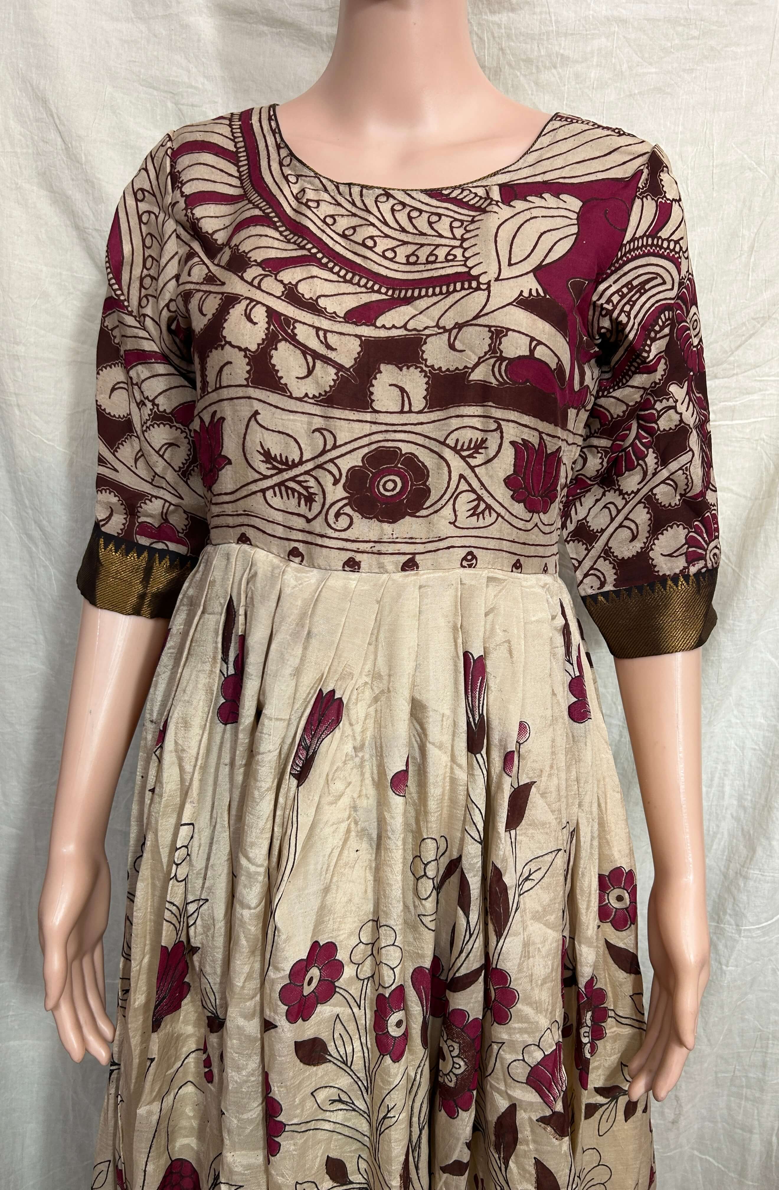 Nizam Border Chennuri Silk Long Frock -NBF-M007
