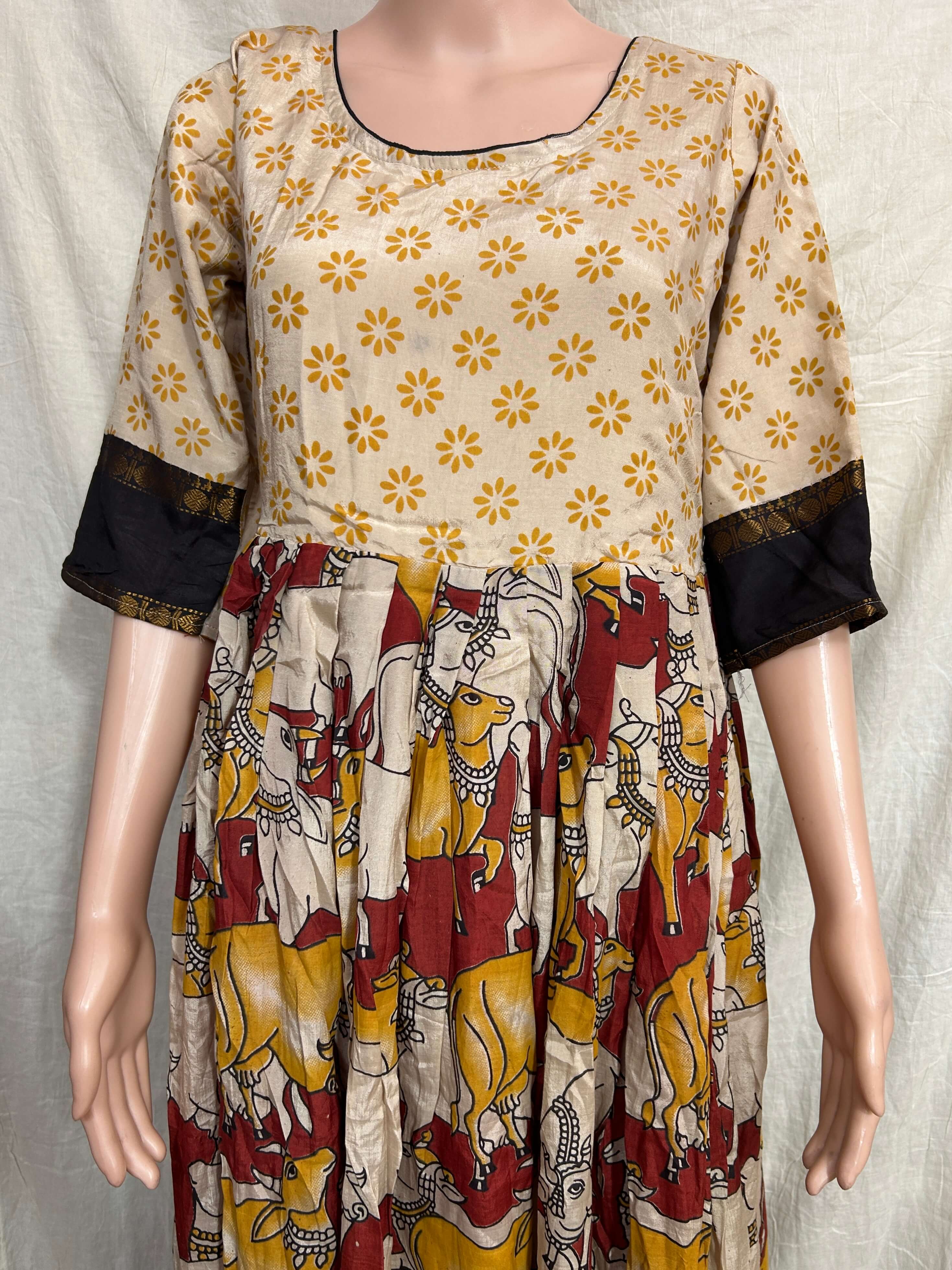 Nizam Border Chennuri Silk Long Frock -NBF-M009