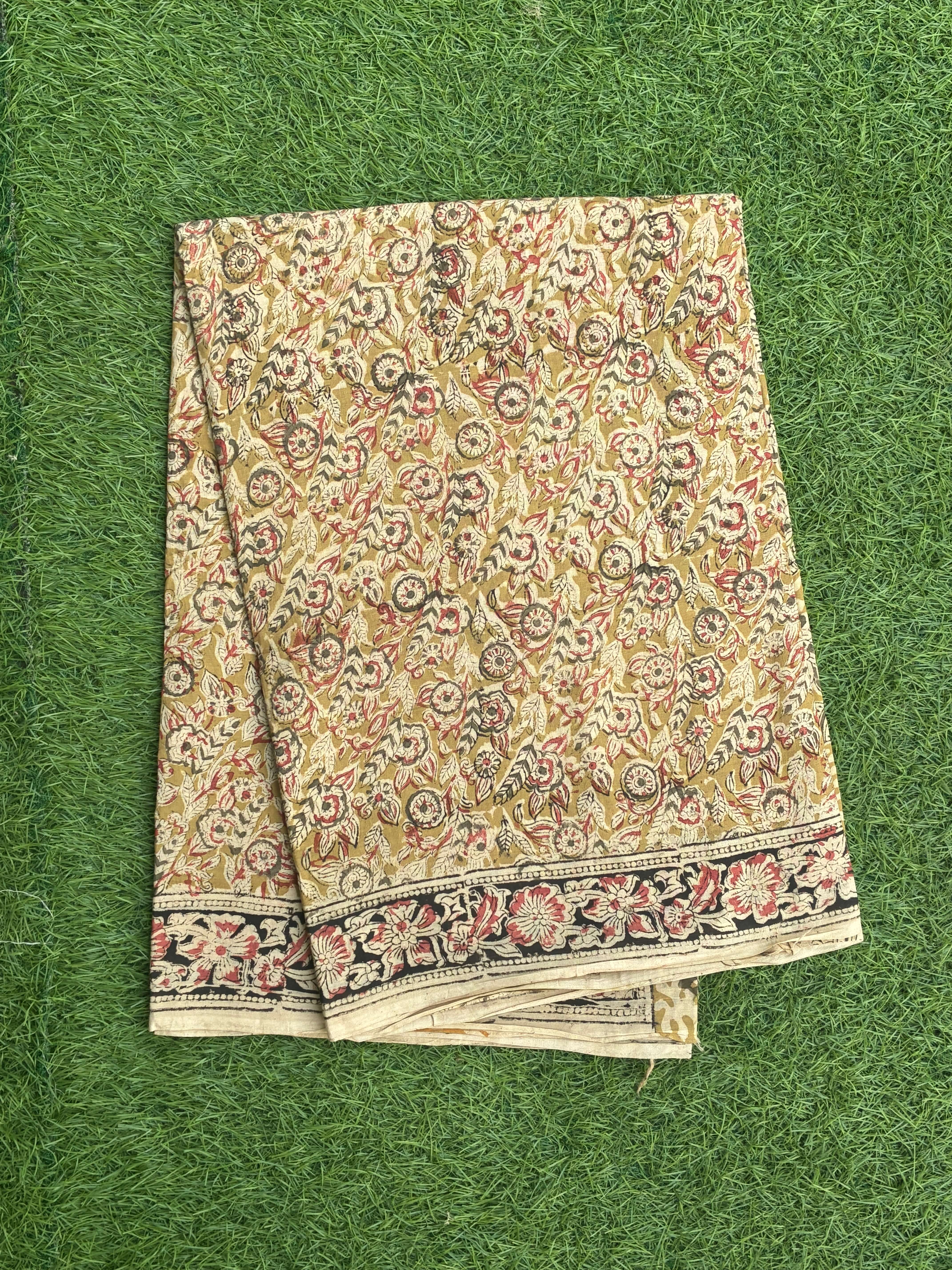 Kalamkari Cotton Handblock Printed Saree-CLRS-HPC-M008