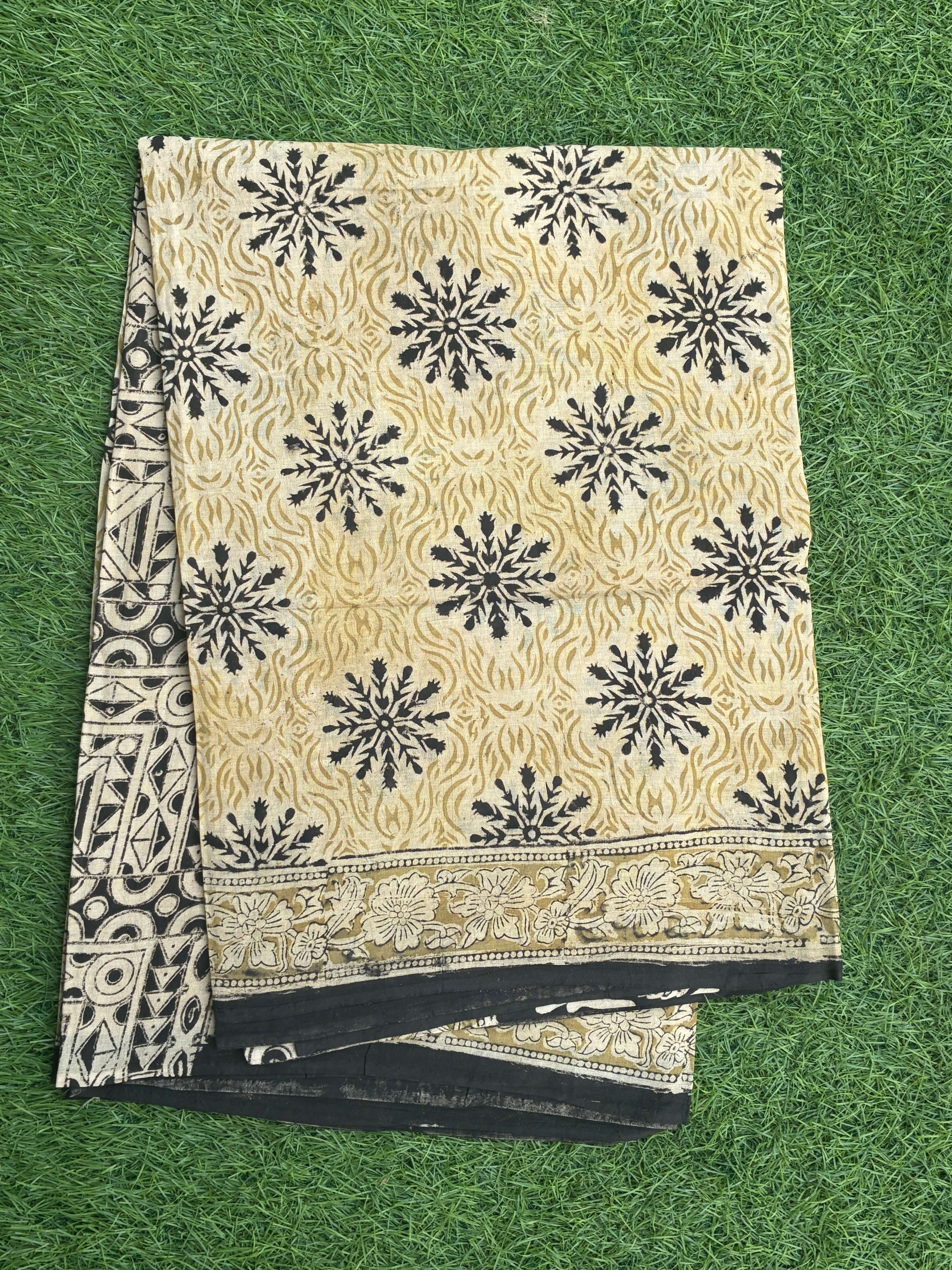 Kalamkari Cotton Handblock Printed Saree-CLRS-HPC-M005