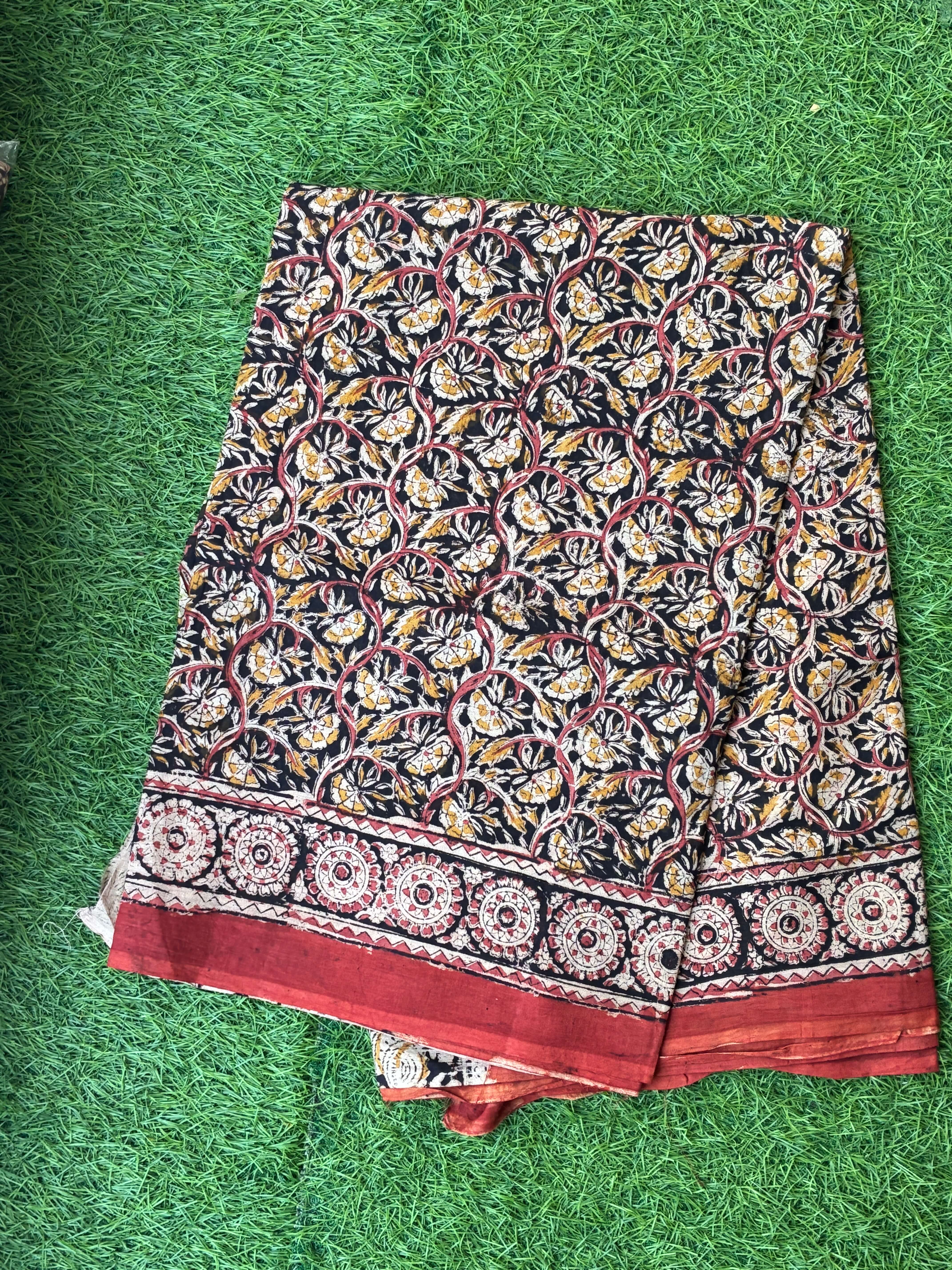 Kalamkari Cotton Handblock Printed Saree-CLRS-HPC-M021