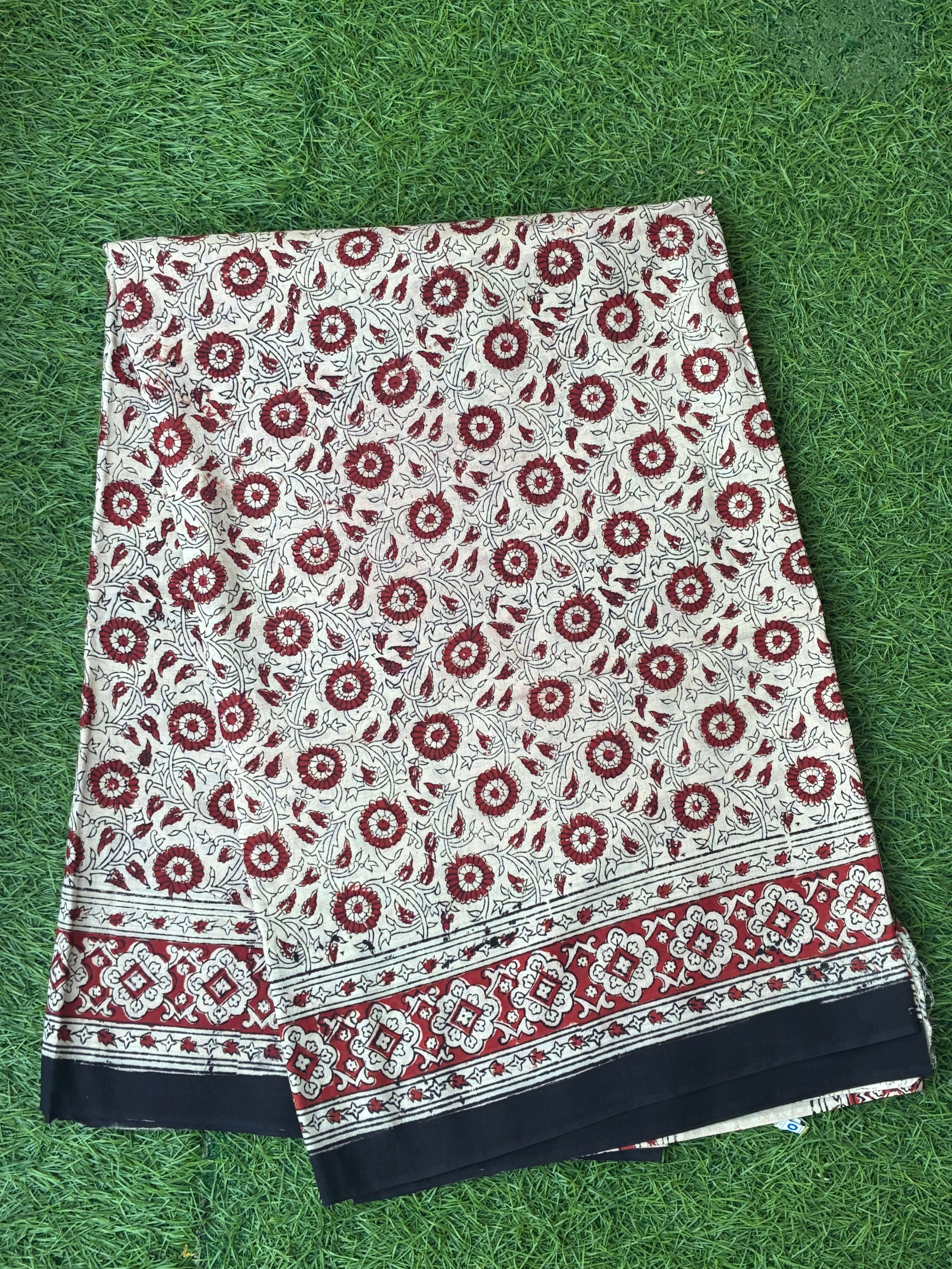 Kalamkari Cotton Handblock Printed Saree-CLRS-HPC-M035
