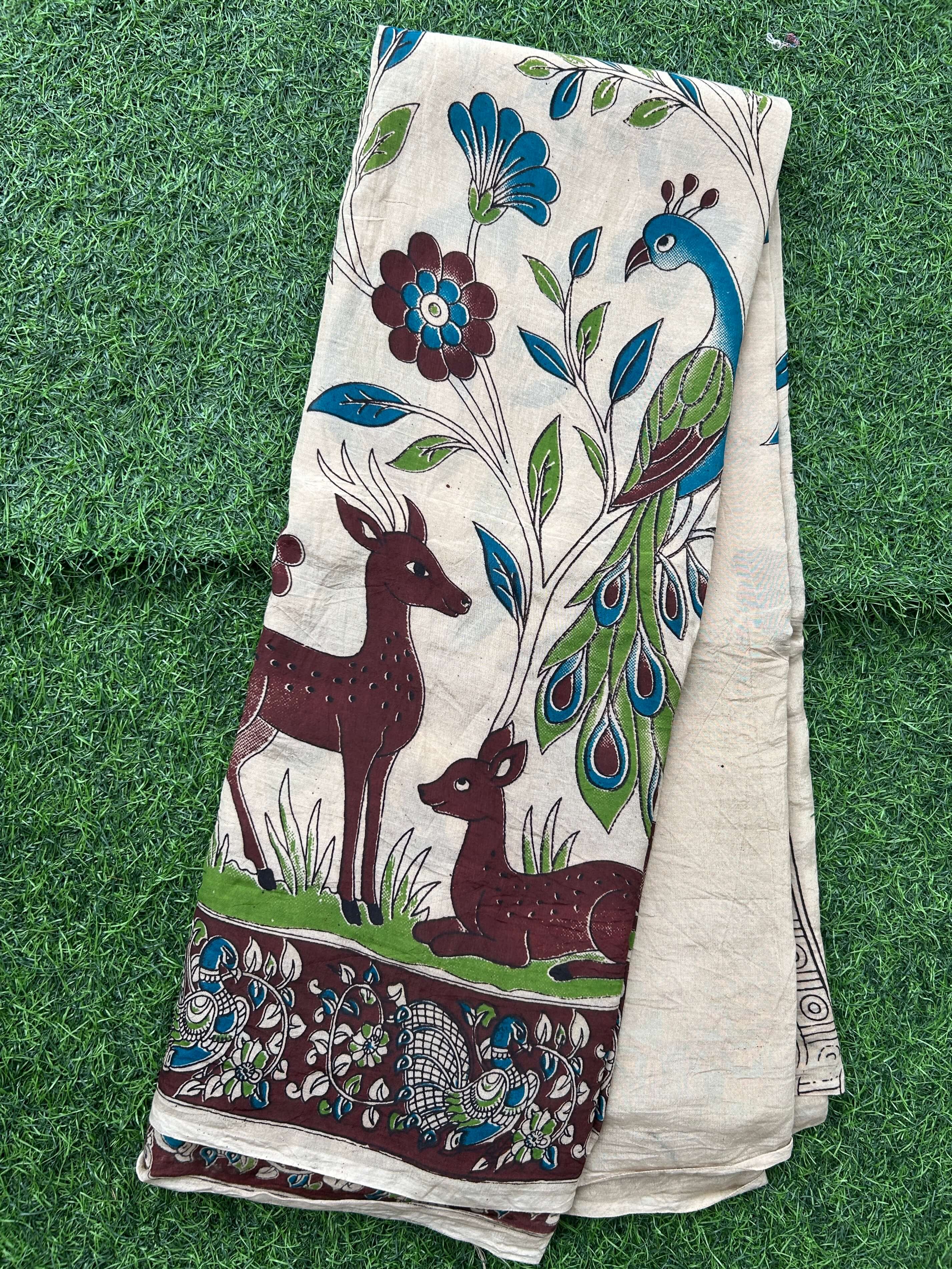 Kalamkari Chennuri Silk Saree – KSS-M079