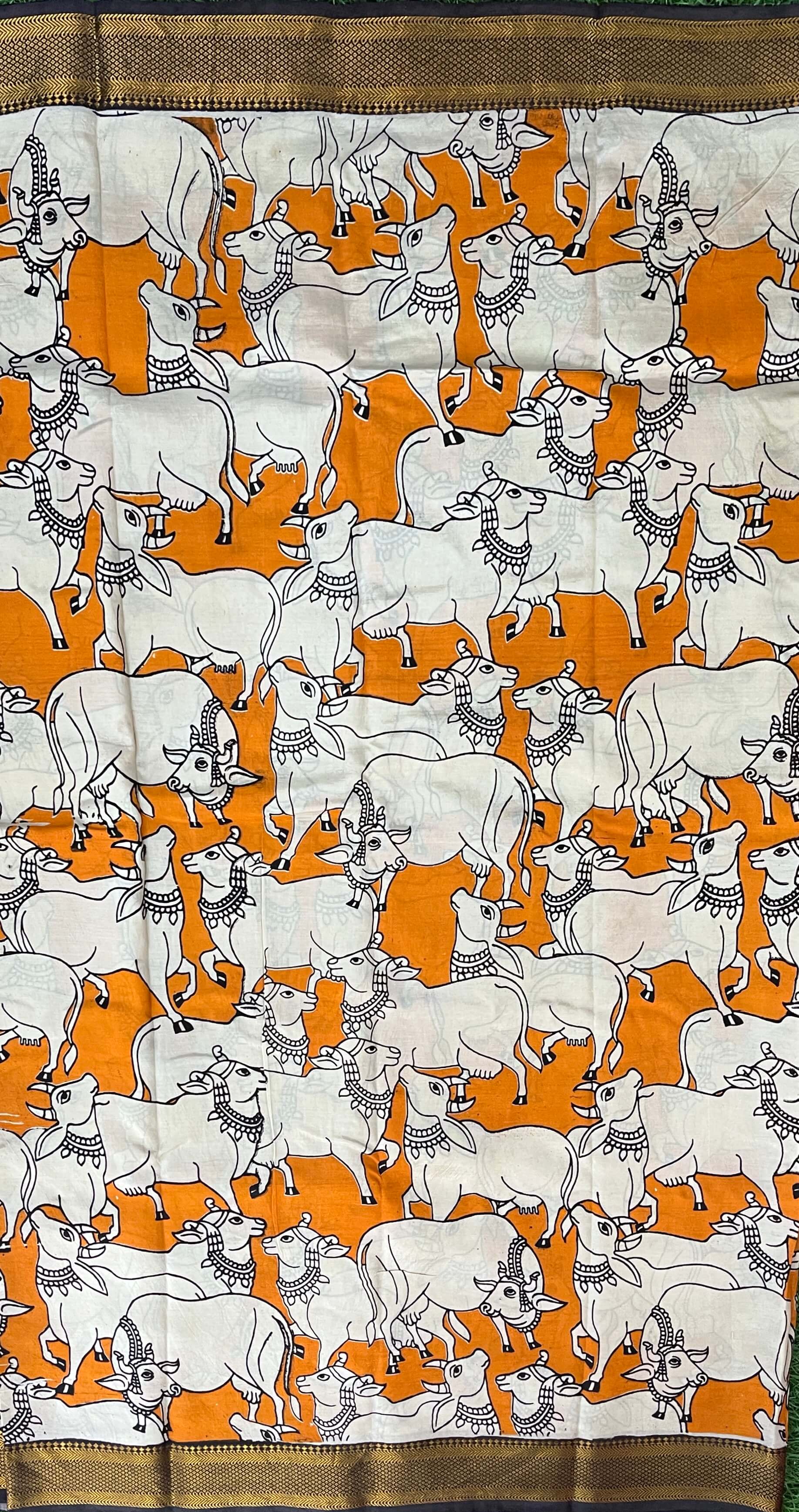 Kalamkari Chennuri Silk Nizam Border Saree-KNB-SP-M228